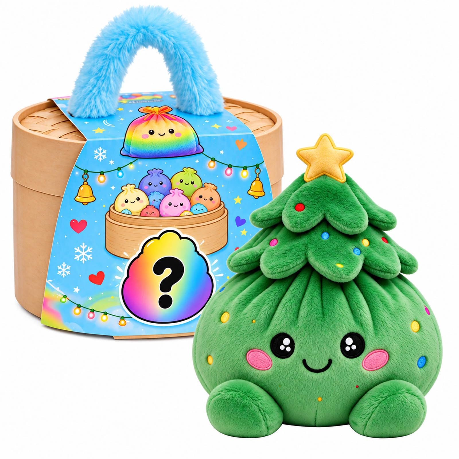 Jumbo Dumpling Squishy – Giant Dumpling Plush Pillow for Adults (15cm-Christmas#F)