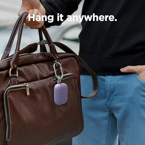 Miniatura 7 de elago Funda de silicona líquida compatible con AirPods Pro, llavero incluido, protección de triple capa, diseño de protección, soporta carga