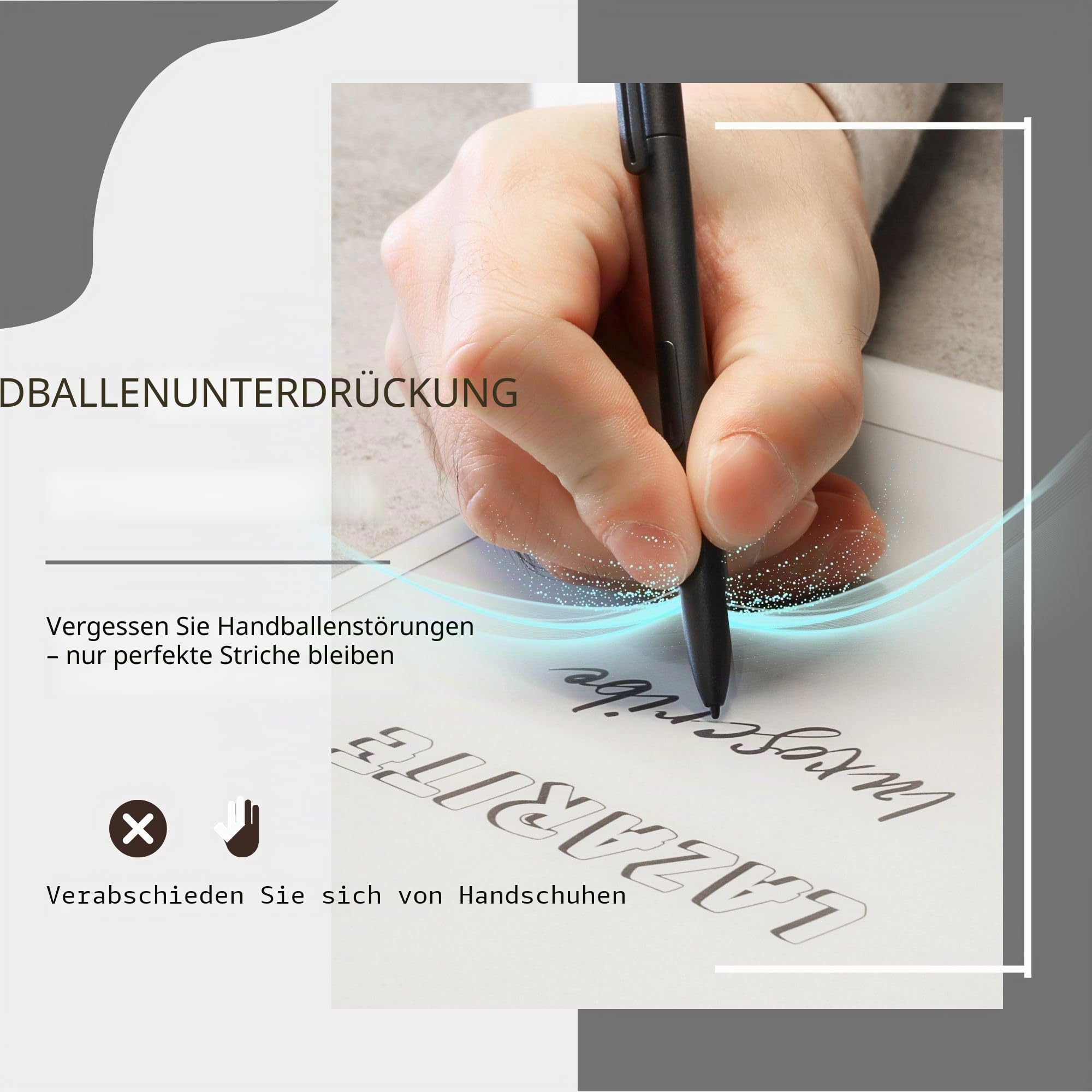LAZARITE LuxoScribe Marker Pen für Remarkable 2/Kindle Scribe/SuperNote Gerät EMR Stylus Pen mit Radiergummi, 4096 Druckempfindlichkeit, Palm Rejection