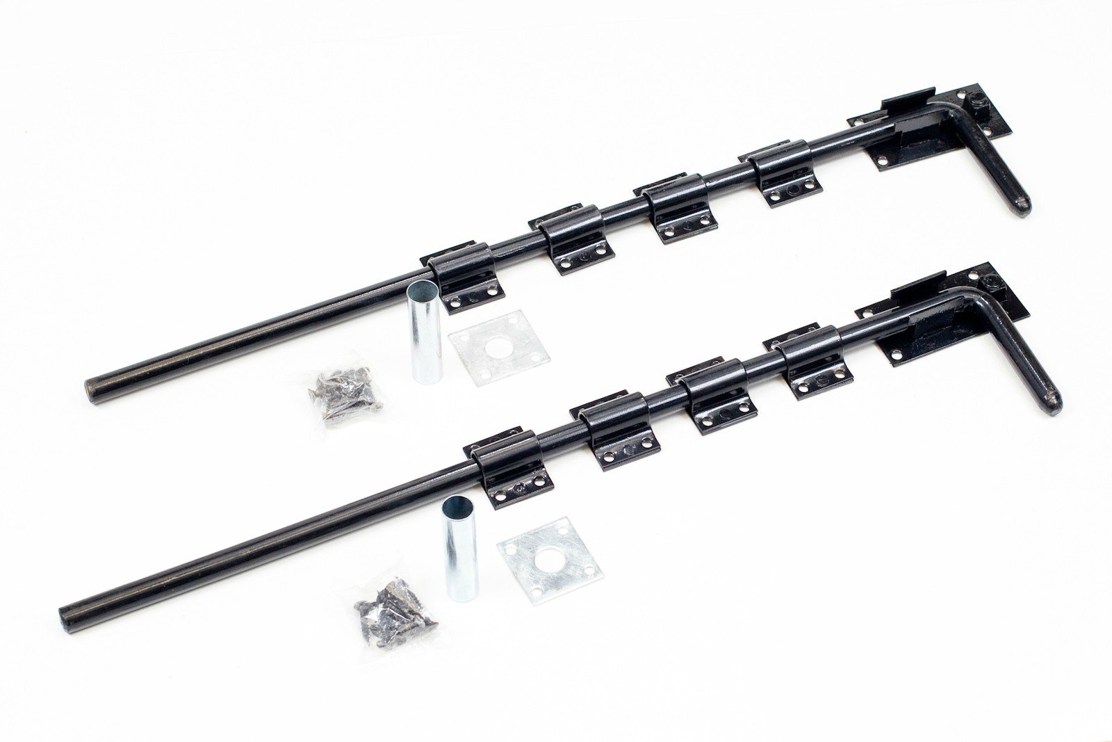 1st Fix South Pair of Black 600mm (24") Garage Door/Drop Bolts