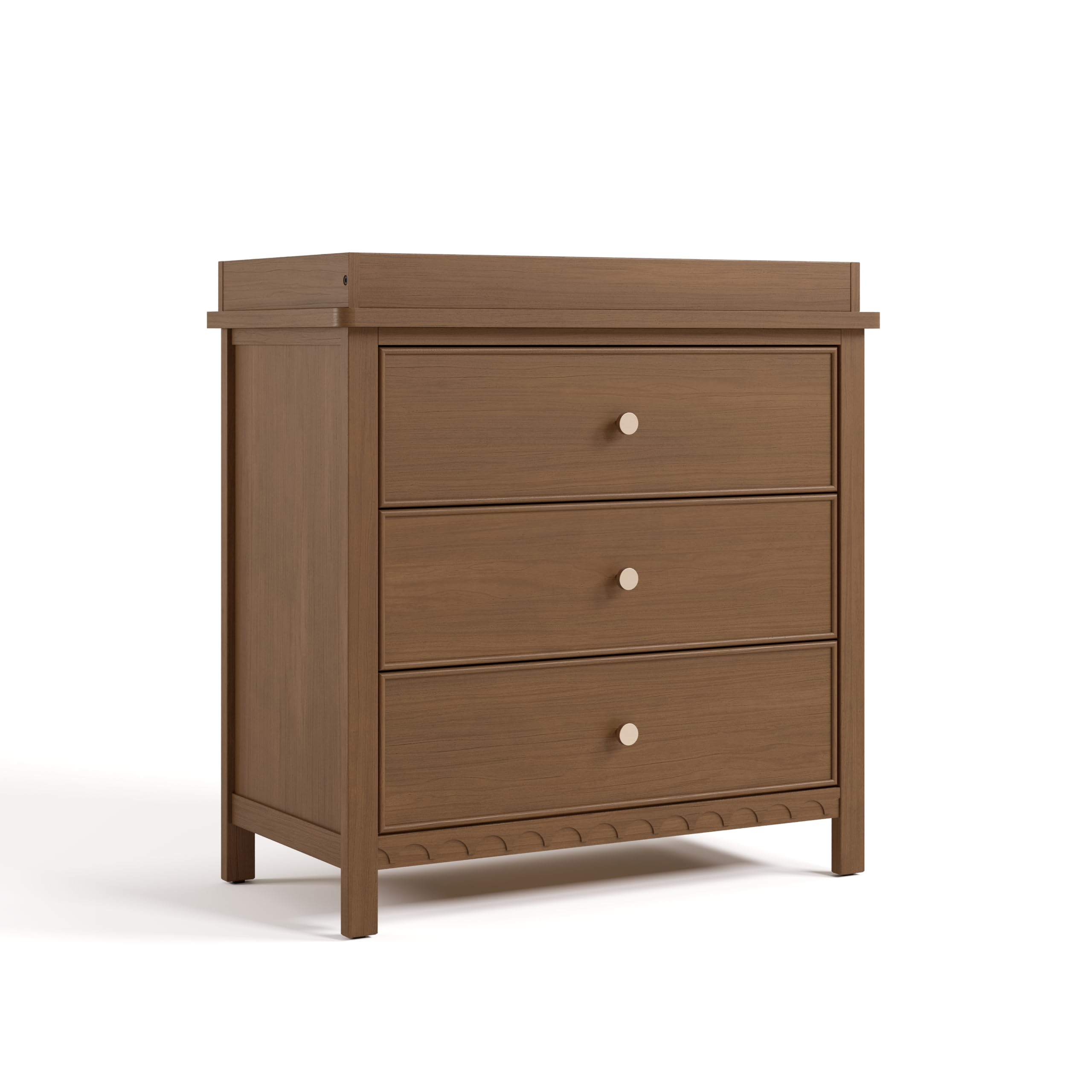 Graco Sasha 3-Drawer Chest with Changing Table Topper (Hazelnut) – GREENGUARD Gold Certified, Nursery Bedroom Wood Chest with Spacious Storage,