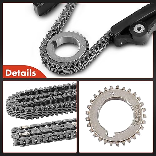 Miniatura 9 de A-Premium Kit de cadena de distribución del motor con piñón, tensor y guía compatible con Ford F-150 11-12 15-17, Explorer Mustang 11-17, Taurus