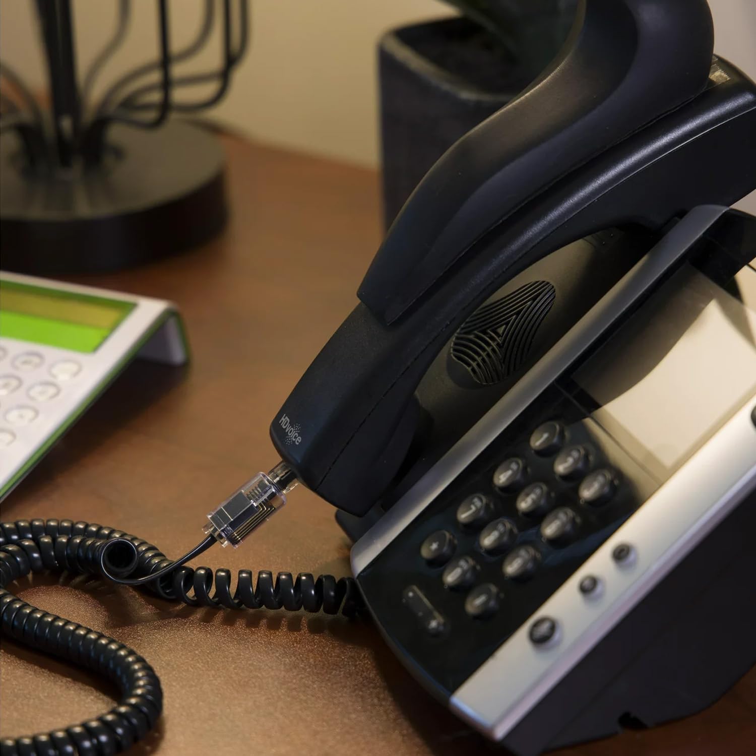Lativu Desenredante de cable de teléfono para teléfono de escritorio, paquete de 5 desenredantes de cable de teléfono | Cable giratorio de 360 grados sin enredos para teléfono de escritorio, teléfono fijo