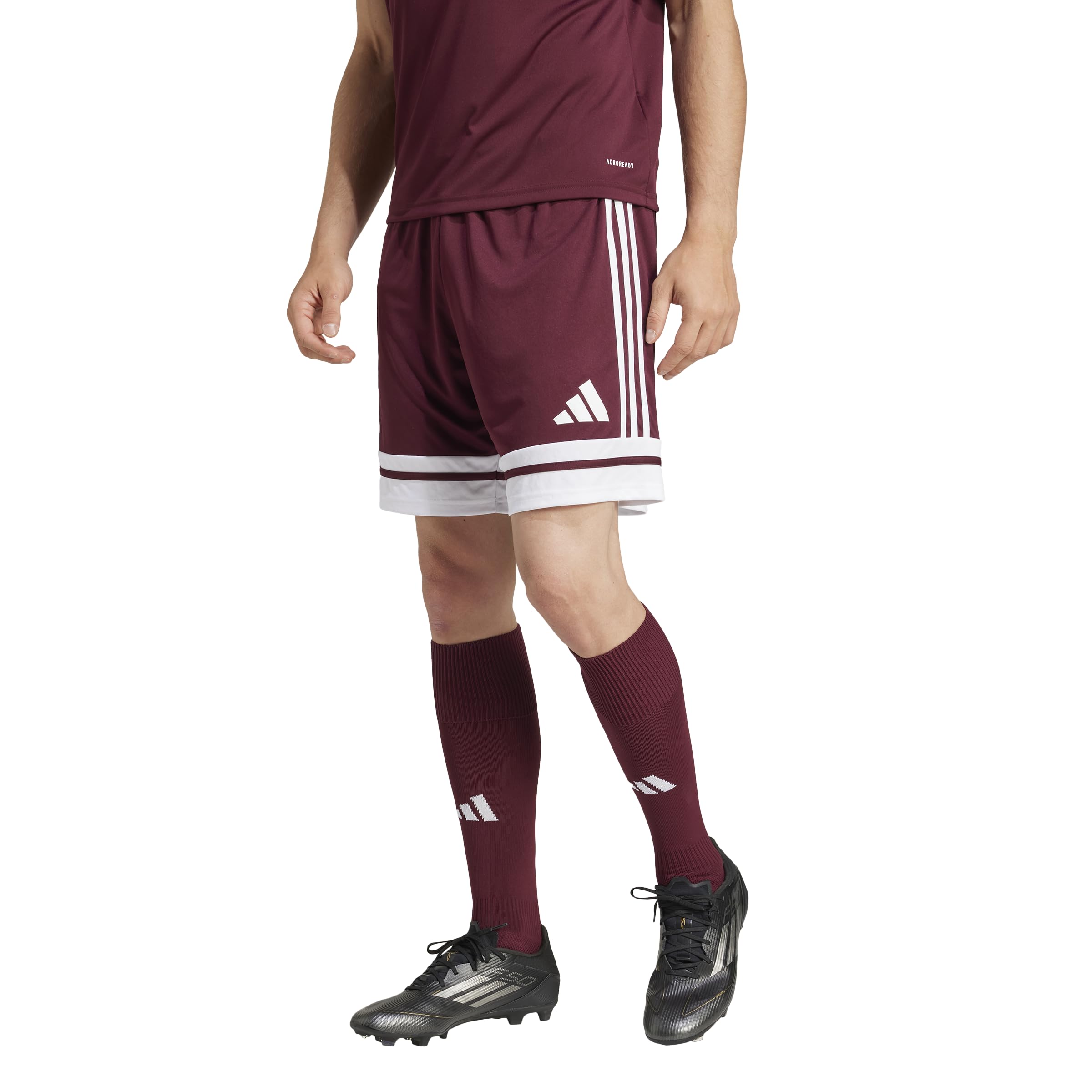 adidas Mens Squadra 25 Soccer Shorts Black Black White XX-Large