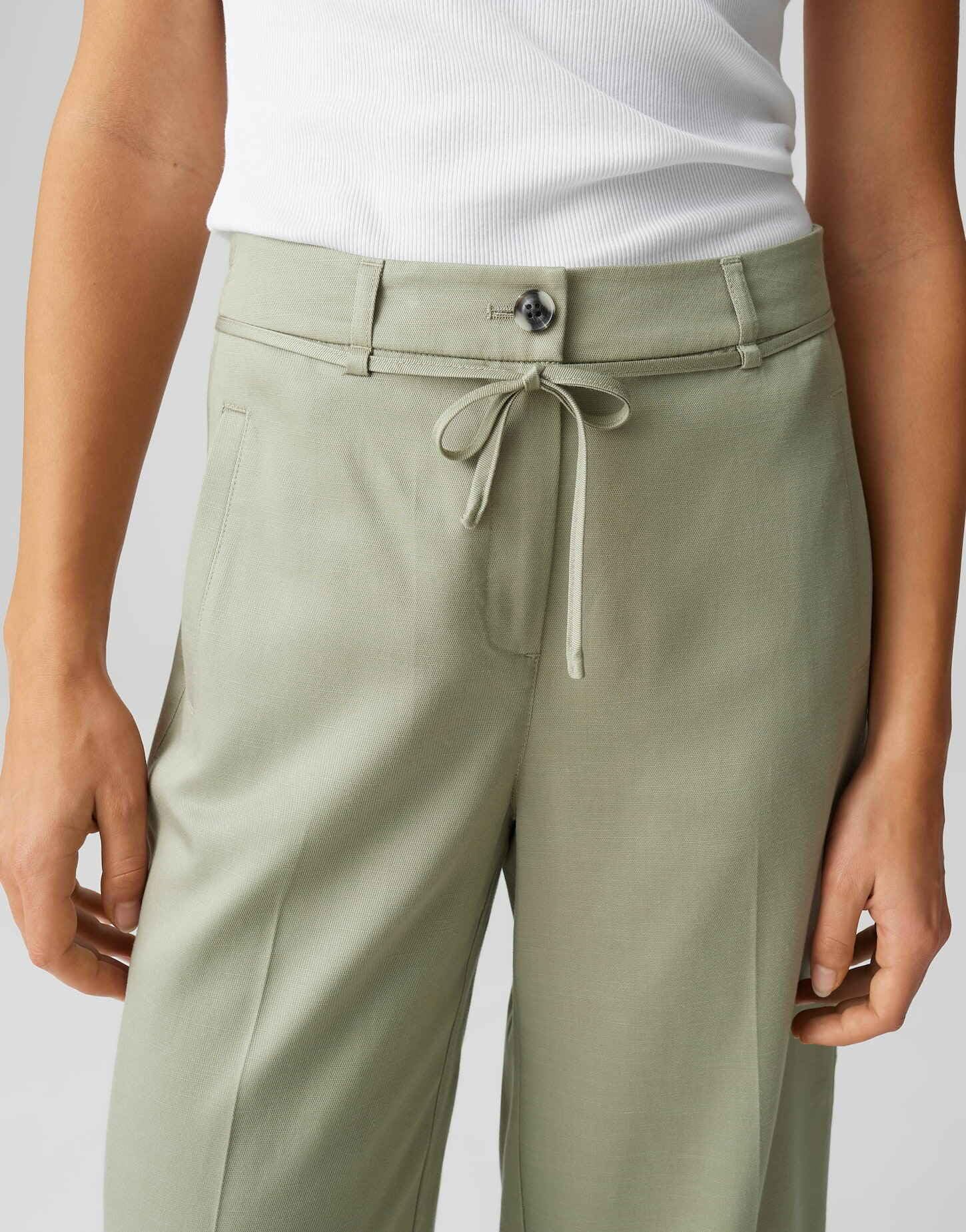OPUS Damen City Pants | MEERI Bloom Relaxed City Pants aus Lyocell Cotton Mix