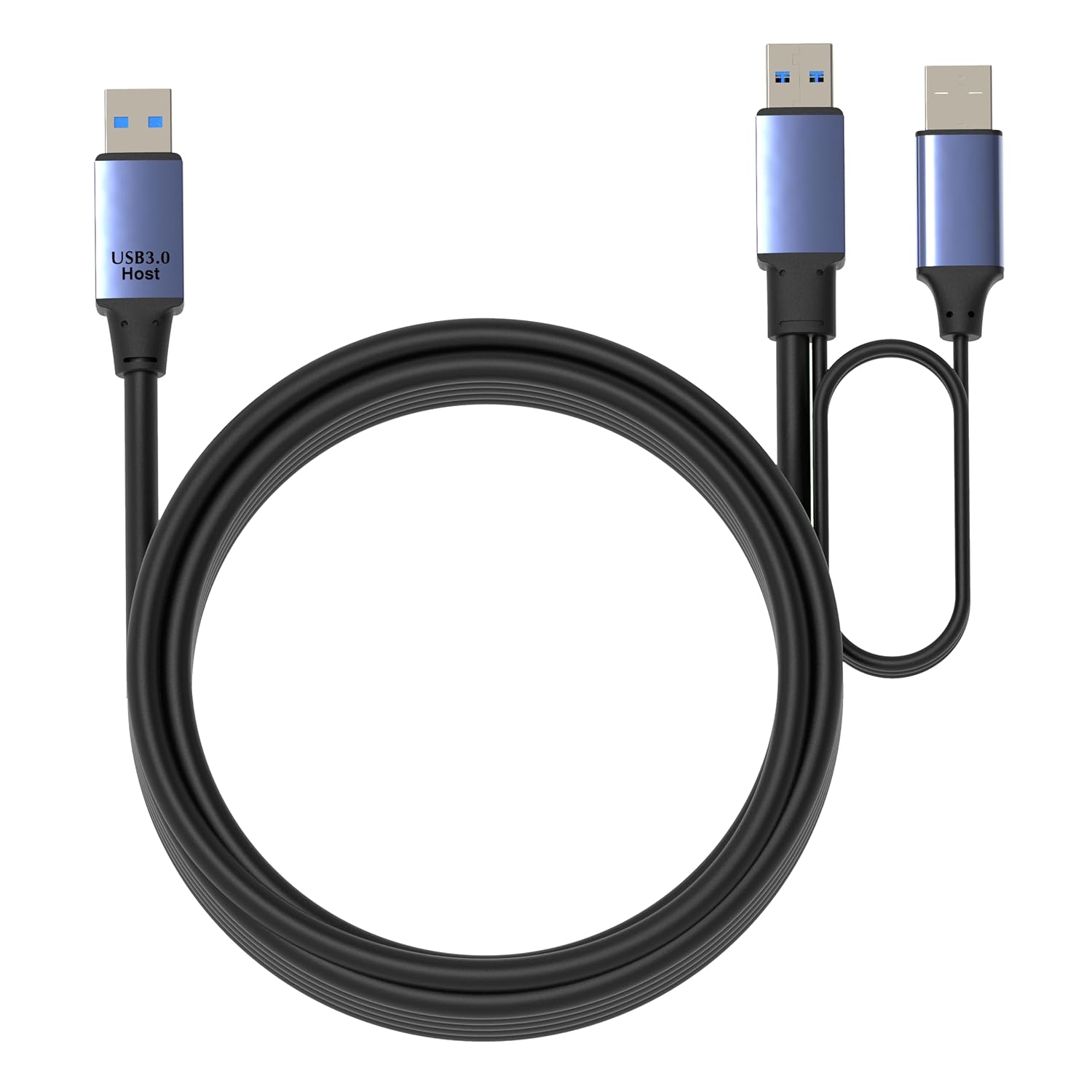 OkyLink 15ft(5M) Active USB 3.0/3.2 Gen 1 Data Cable A Male to A Male Comes with Power Cable 5Gbps for Industrial Printer, Scanner