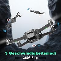 TTROARDS Összecsukható Drón 1080P HD Kamerával - Kefementes Motor, 40 km/h Sebesség, Szélvédelem, Távirányítós Quadcopter Kezdőknek és Halad 6