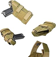 Vista 5 de Funda táctica universal de pierna caída, ajustable, funda de pistola de nailon para diestros, para muslos, apta para todas las pistolas
