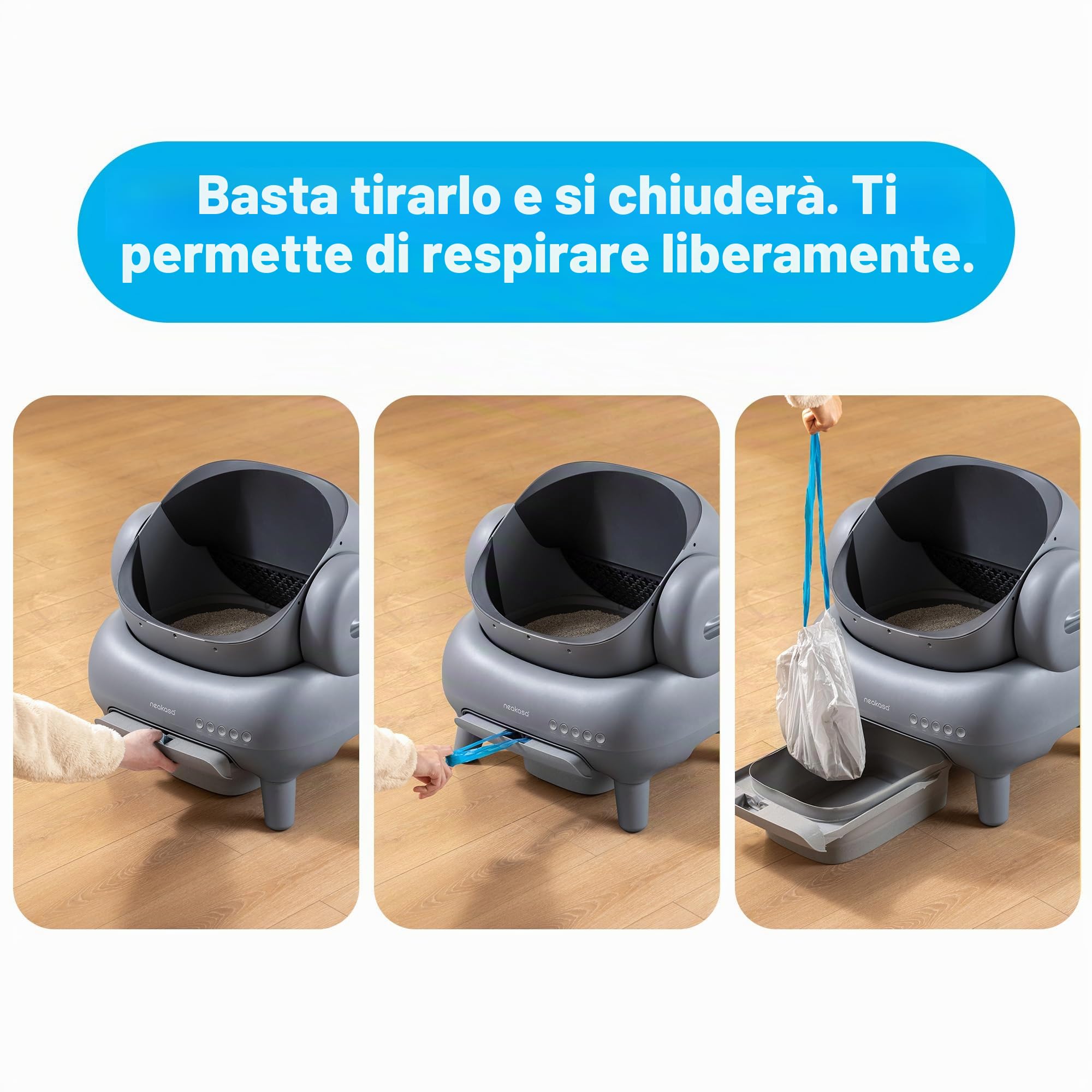 M1 Lettiera Gatto Autopulente Aperta Grande XXL (M1/ M1 Lite Sacchetti Lettiera Gatto)