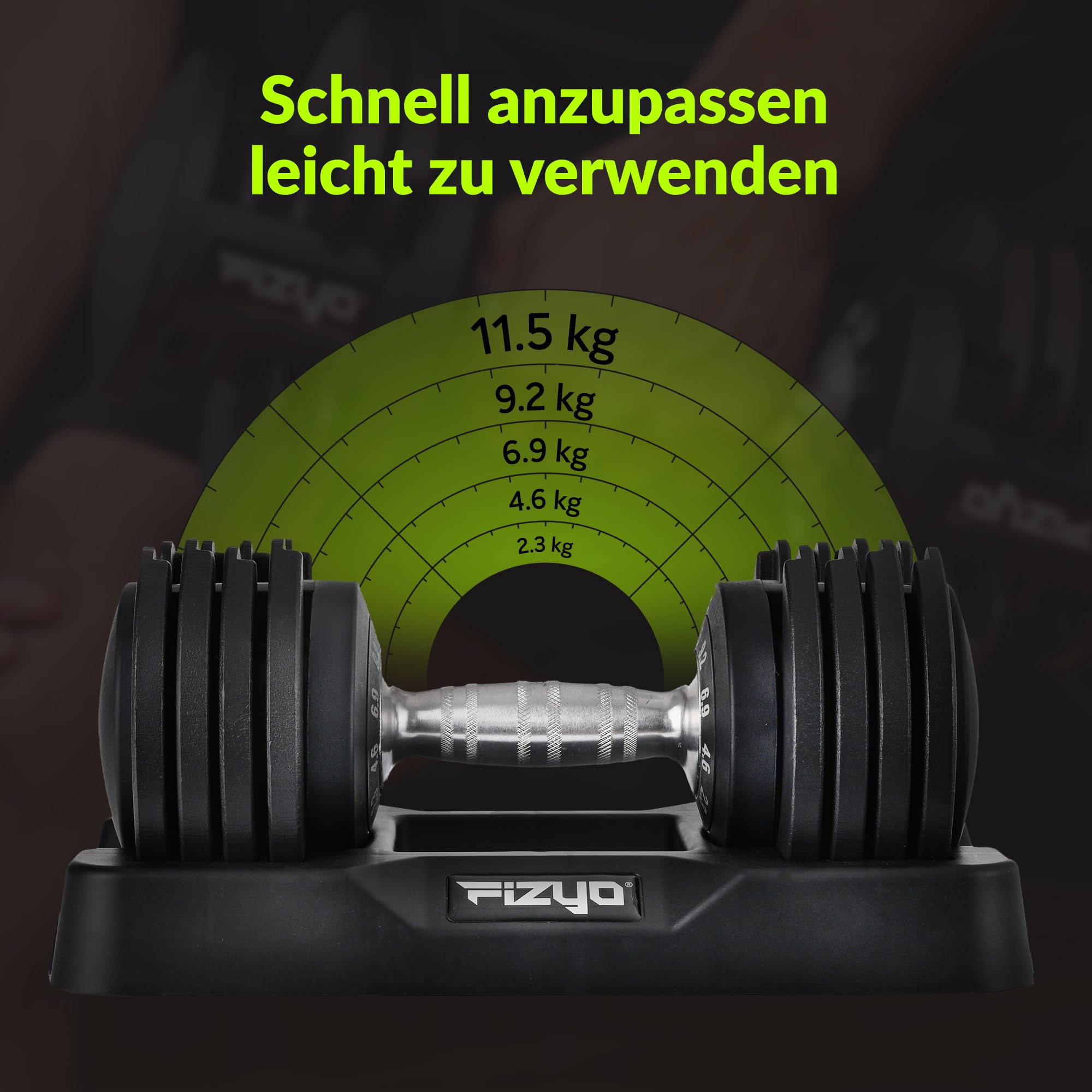 FIZYO Verstellbare Hantel, Hantelset, Kurzhantel Set für Home Gym