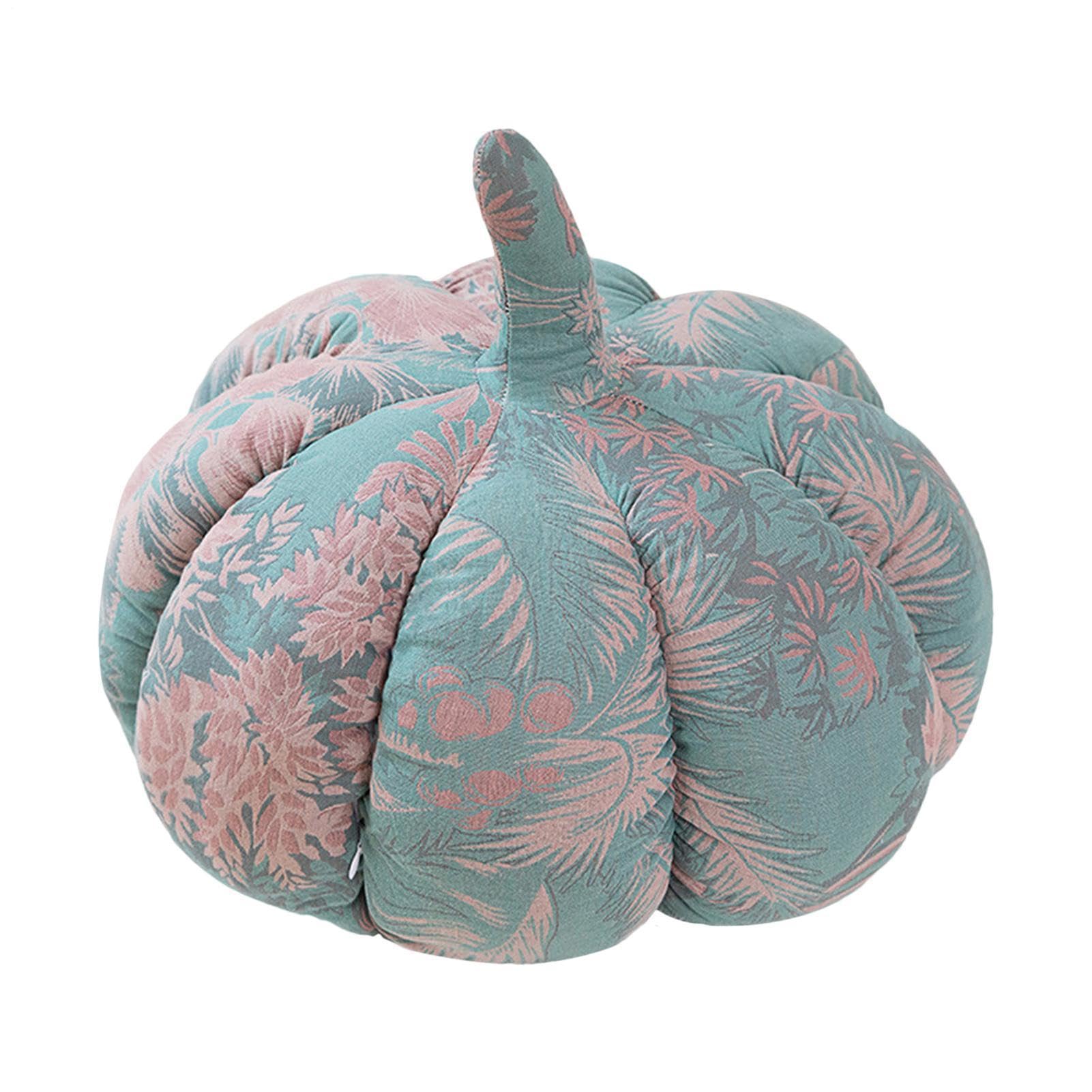 Oreiller d'Halloween en peluche douce : coussin décoratif de citrouille pour canapé