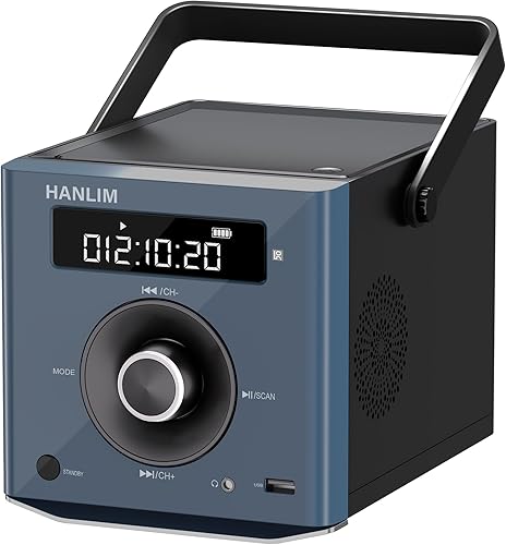 Reproductor de CD portátil de 20 W compatible con BluetoothRadio FMreproducción de MP3entrada USBAUXconector para auricularesconector de