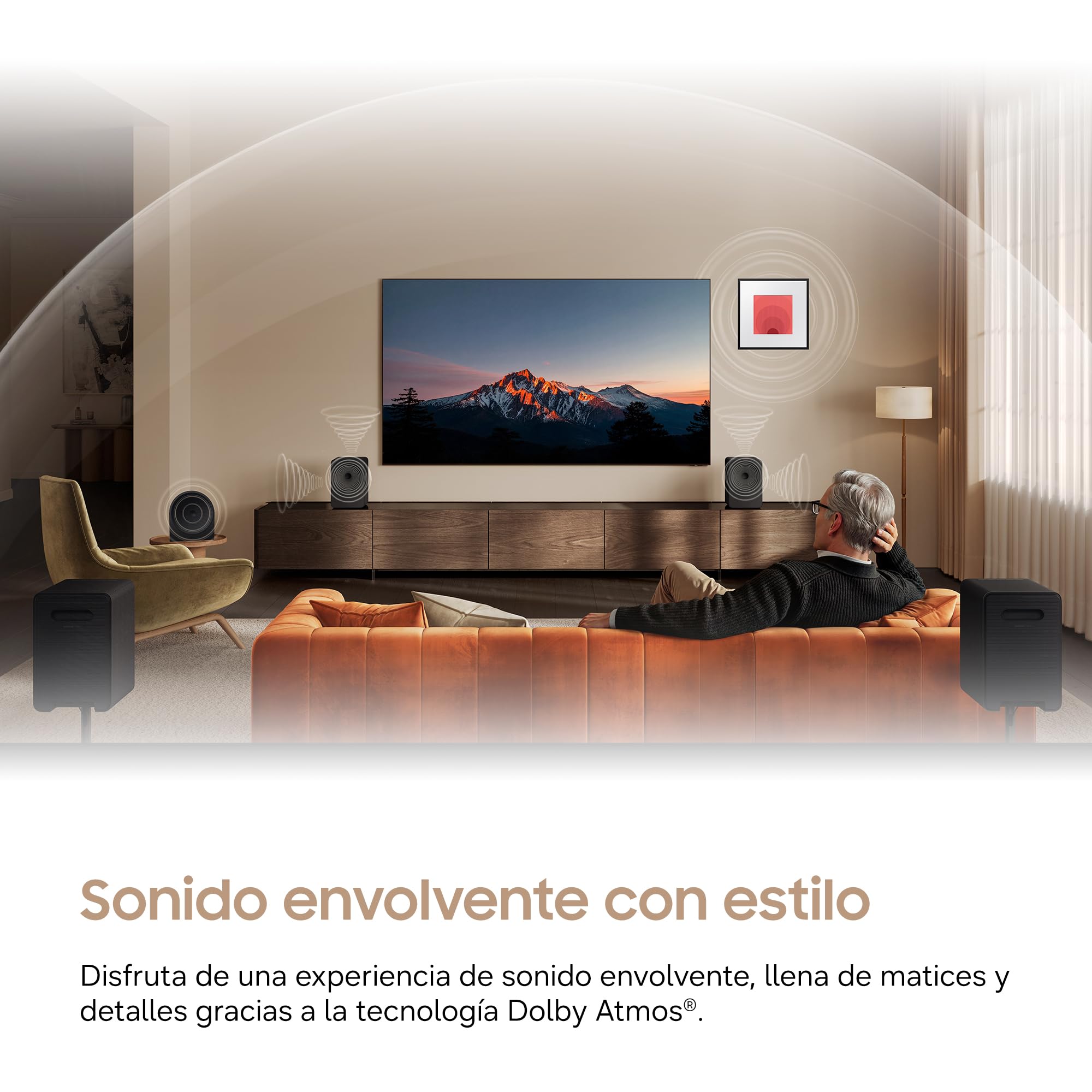 Samsung Głośnik HW-LS51H/XC, ekskluzywny design od Bouroullec, bezprzewodowy Dolby Atmos®, Q-Symphony