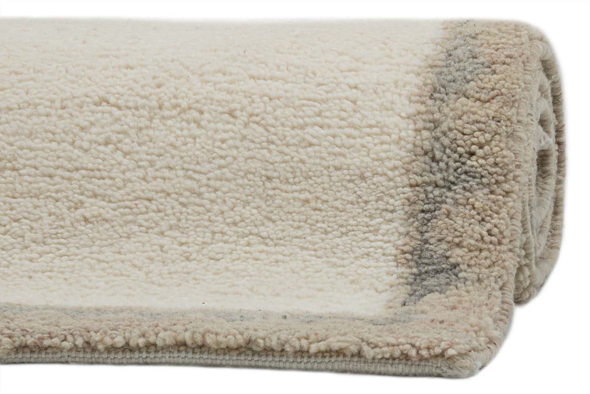 THEKO | Tappeto Berbero marocchino, fatto a mano con lana al 100% | Hadj | con motivo | Colore: Jaspe | 70 x 140 cm