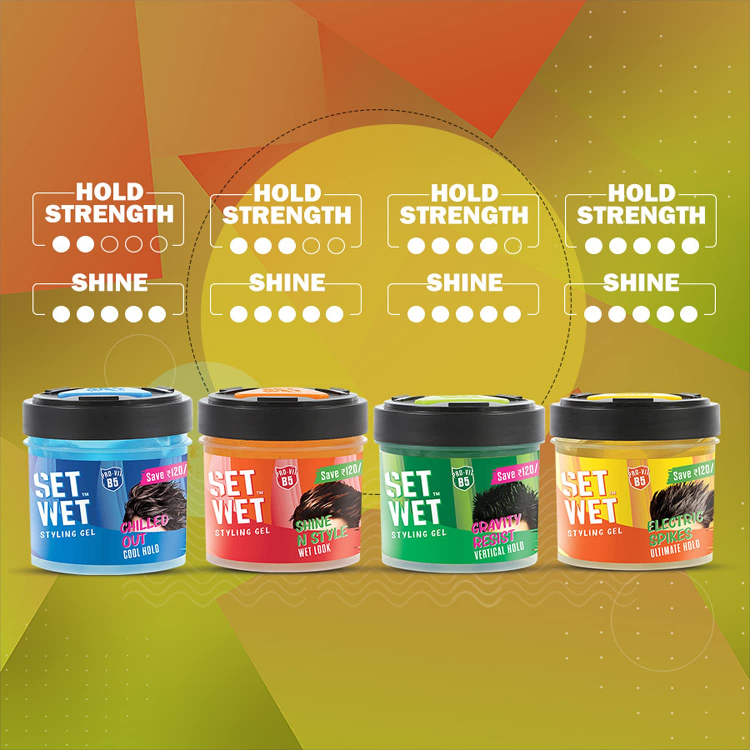 Set Wet Hair Gel for Men Ultimate Hold 250ml Extreme Hold, High Shine