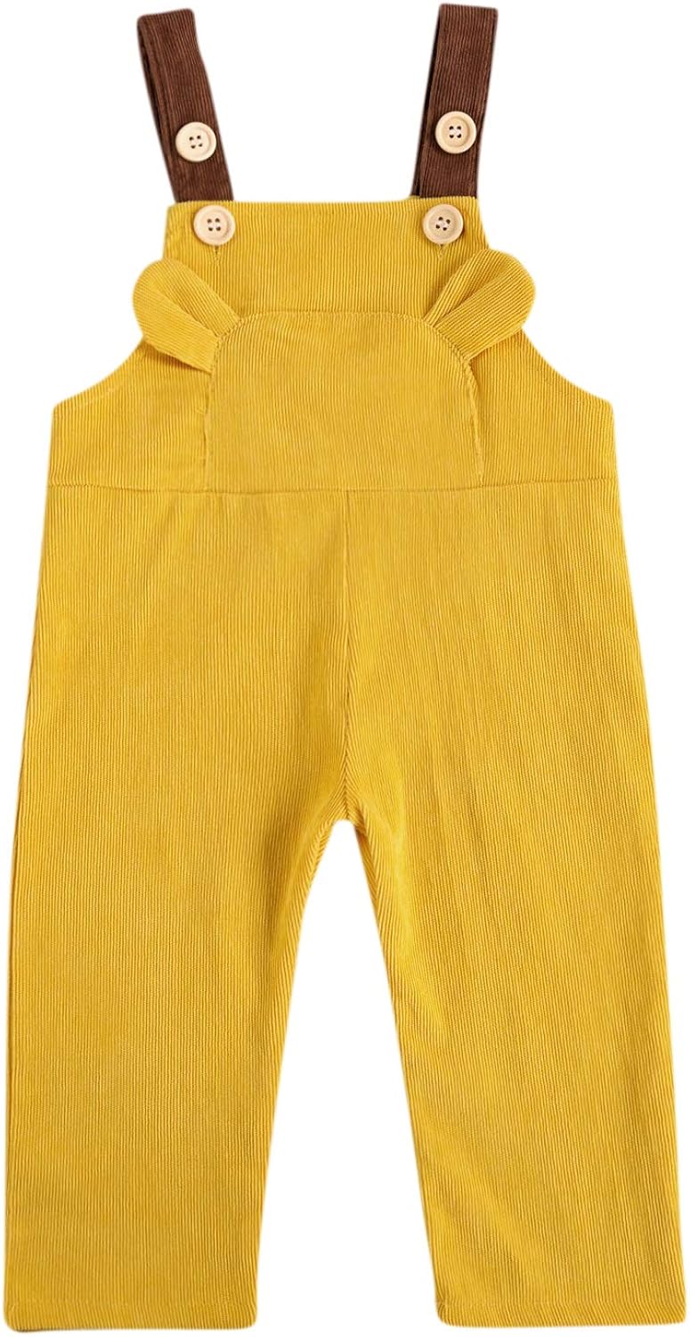 yellow corduroy overalls