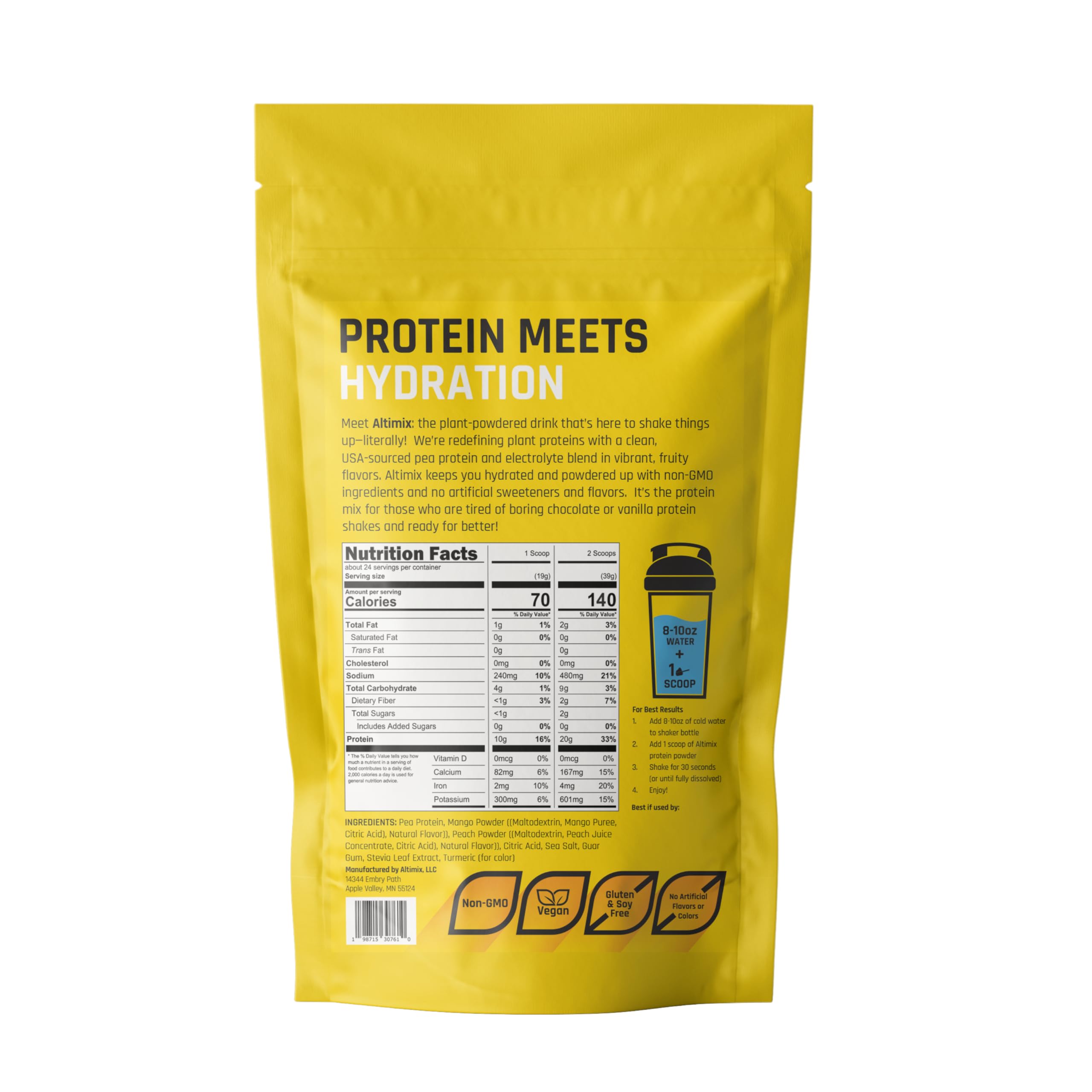 Protein + Electrolyte Drink Mix | Mango Peach | 1 Lbs | 28 Servings — Amazon image 2