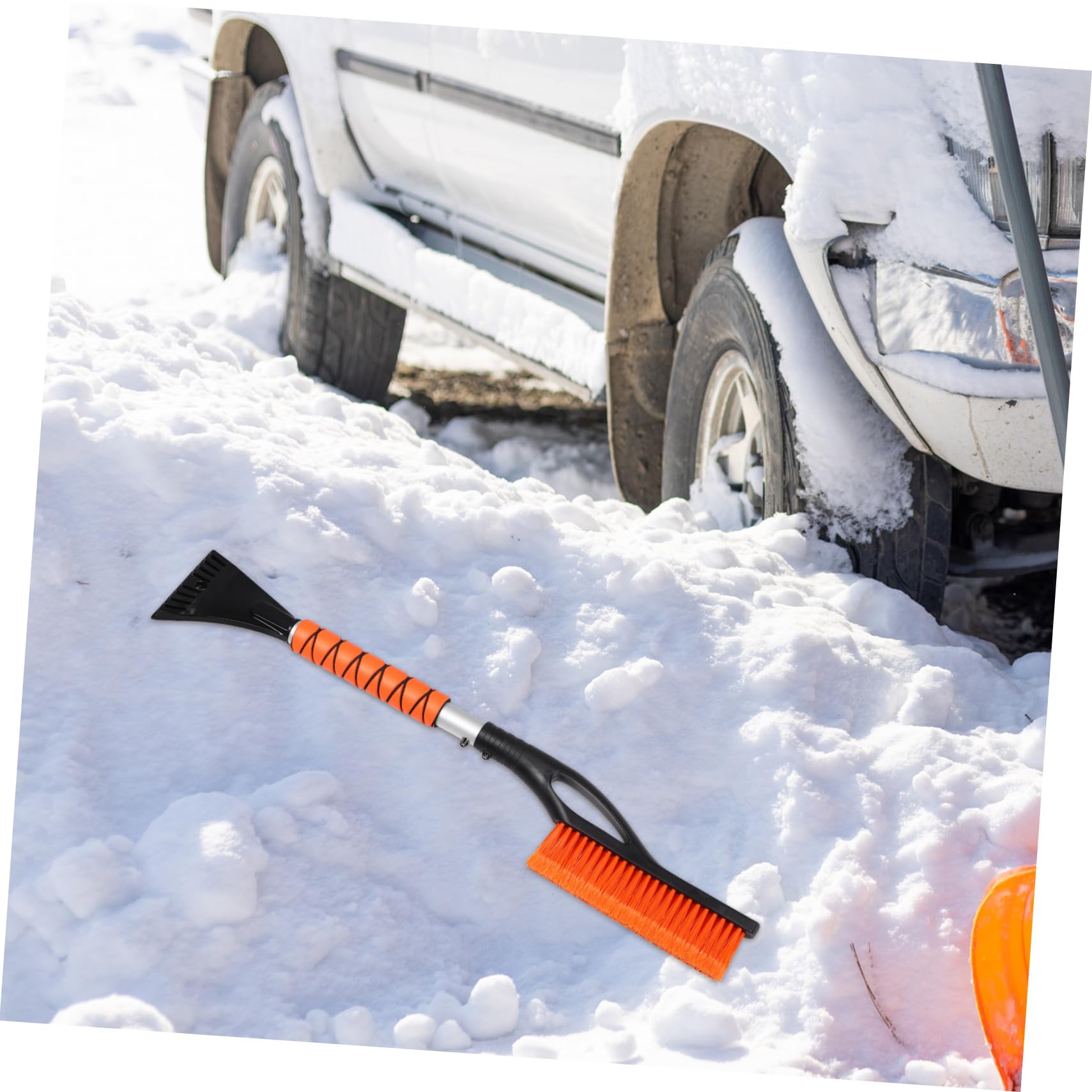 PRETYZOOM 2pezzi Raschietto per Neve e Ghiaccio per Parabrezza e Finestrini Auto Raschietto Estensibile Resistente per Rimuovere Neve e Brina da Auto