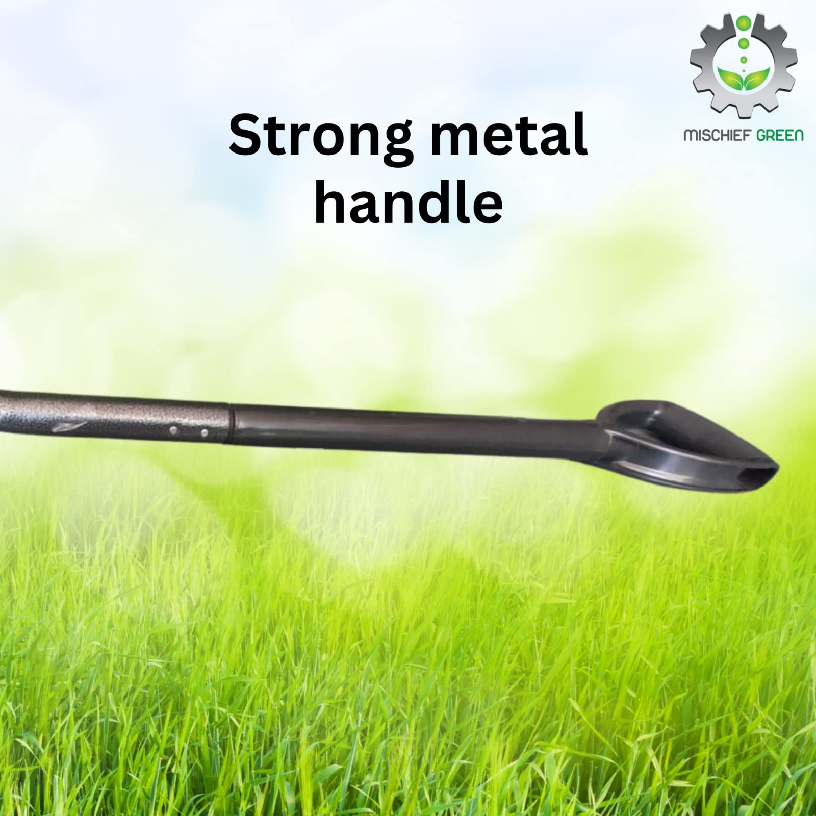 Mischief Green Digging Fork, 40 inch Long Handle Made of Heavy Quality Iron Metal, 4 Teeth Digger | Digging Bar - Image 3 thumbnail