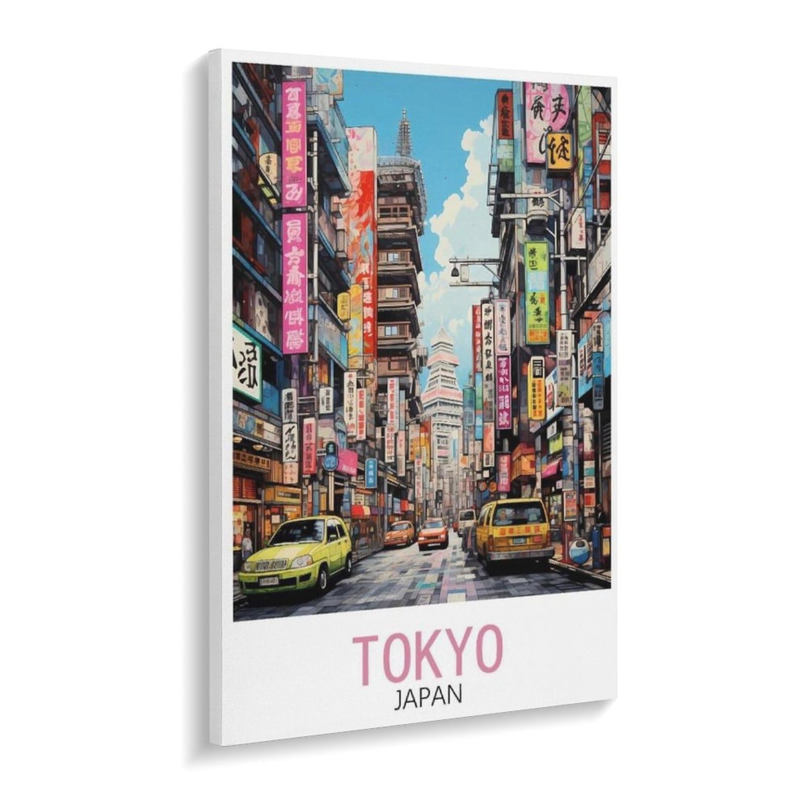 Beayodkp A20 Paint By Numbers，Tokyo Japan，Landscape Kit For Adults Beginner Diy Oil Painting(40X50cm-X82