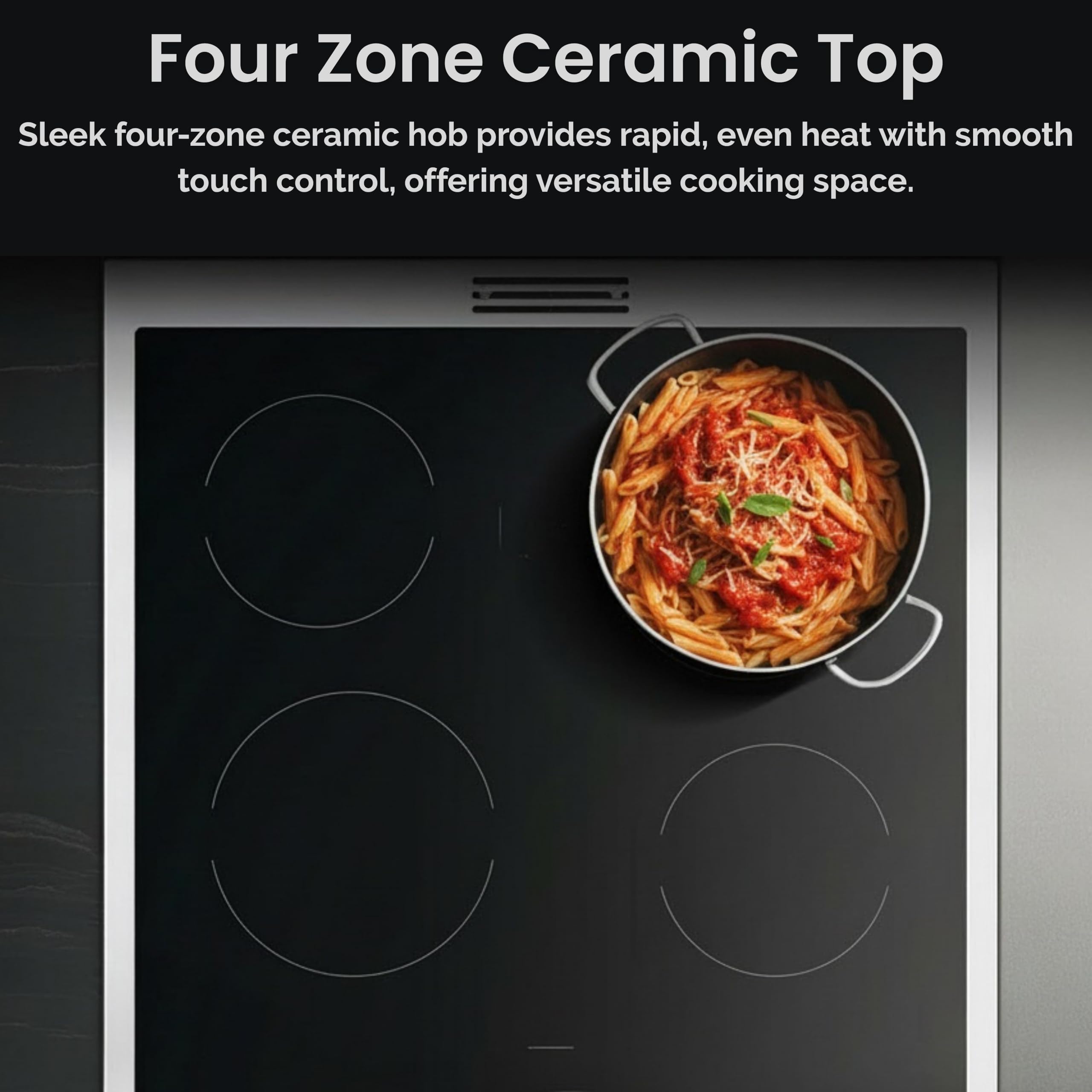 Teknix TKED64B 60cm Ceramic Double Oven Electric Cooker - Black — view 7