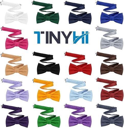 Miniatura 10 de TINYHI moño de esmoquin formal y satinado previamente armado y con longitud ajustable