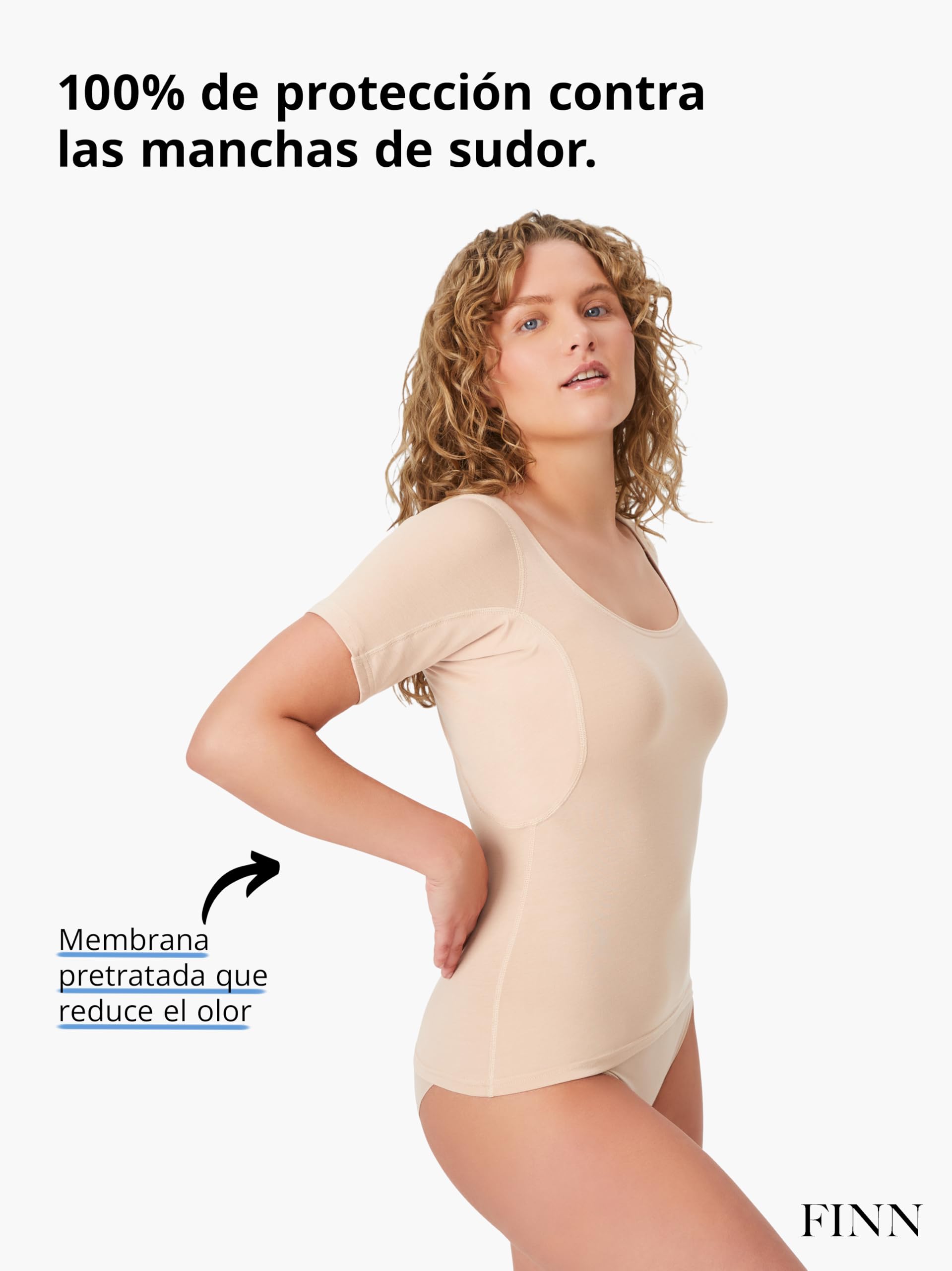 FINN Camiseta Anti-Sudor Mujer con Almohadillas Integradas