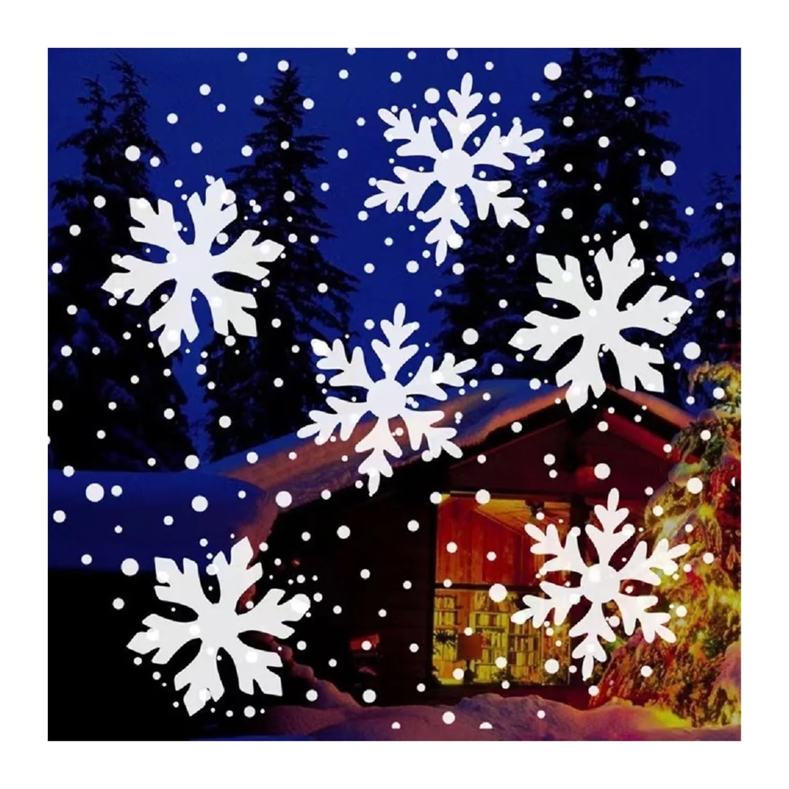 Luci per proiettori a LED Proiettore a LED con fiocchi di neve Luci natalizie Proieze natalizia Lampada da esterno Faretto da neve for la festa di Capodanno Stringhe di luci per interni ed esterni per