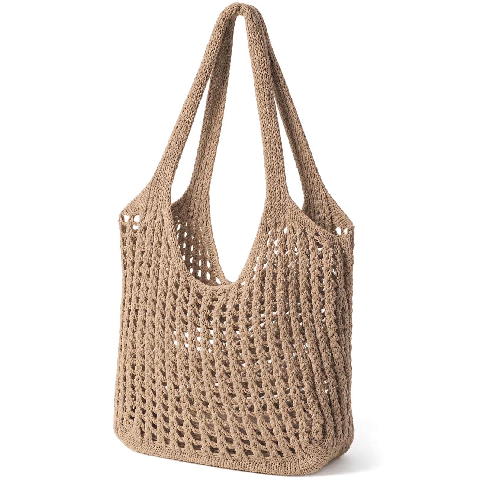 Crochet Tote Beach Bags for Women Mesh Knit Boho Hobo Shoulder Bag