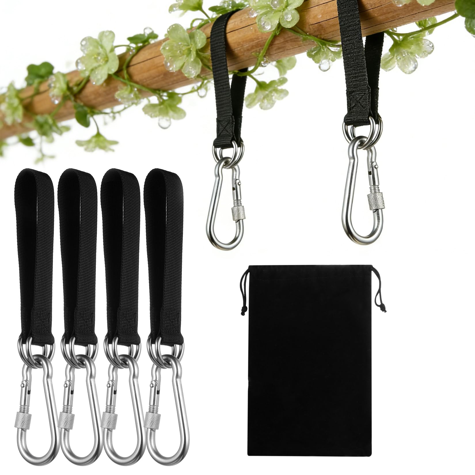 Hangmatbevestiging, 4 stuks, schommelbevestiging