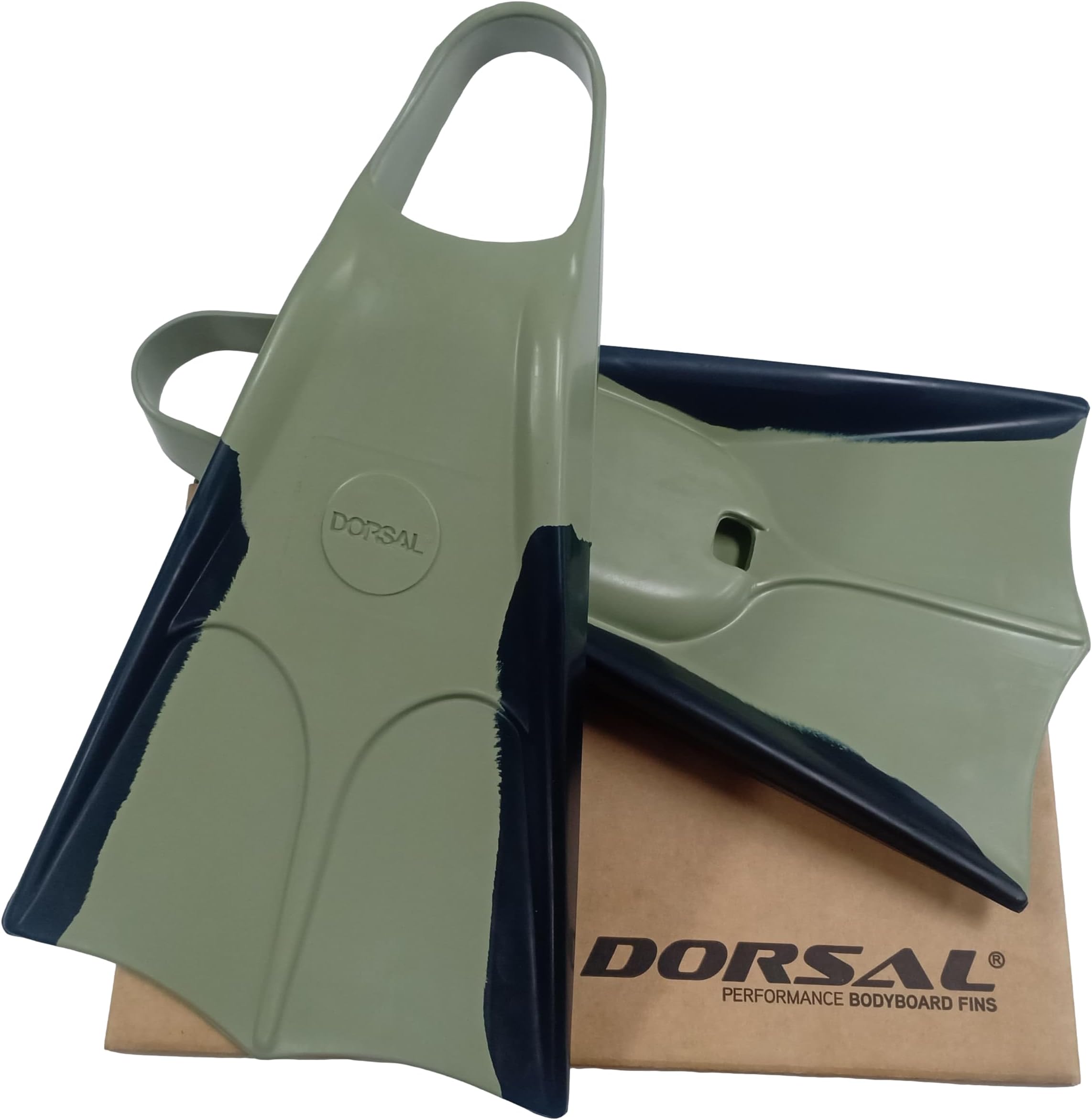 DORSAL Bodyboard Floating Swimfins (Flippers) 12-13 Black/Green