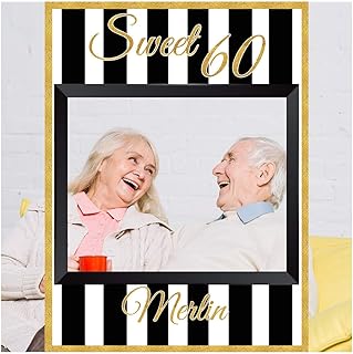 Sweet Birthday Party Photo Booth, Golden Trim Frame Prop, Size 36x24, 48x36, Personalized Gold Photo Prop, Custom Sweet 16 Photo Frame, Large Selfie Frame Props, Birthday Photo Booth Frame Party Supply