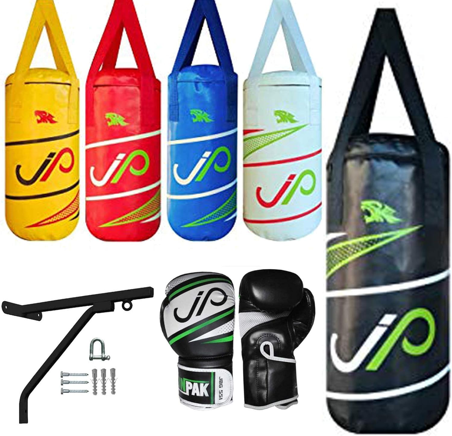 JP Kids Punch Bag Set 2Feet Filled Punching Bag with Hanging Straps