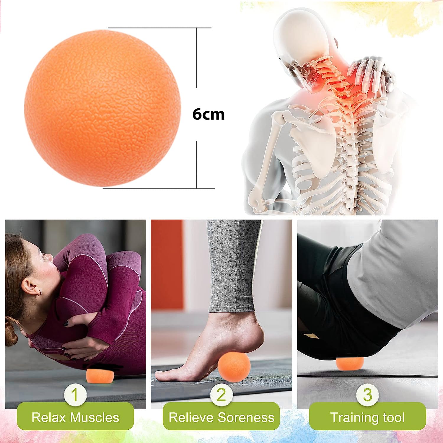 Massage Ball Set for Myofascial Trigger Point Release & Deep