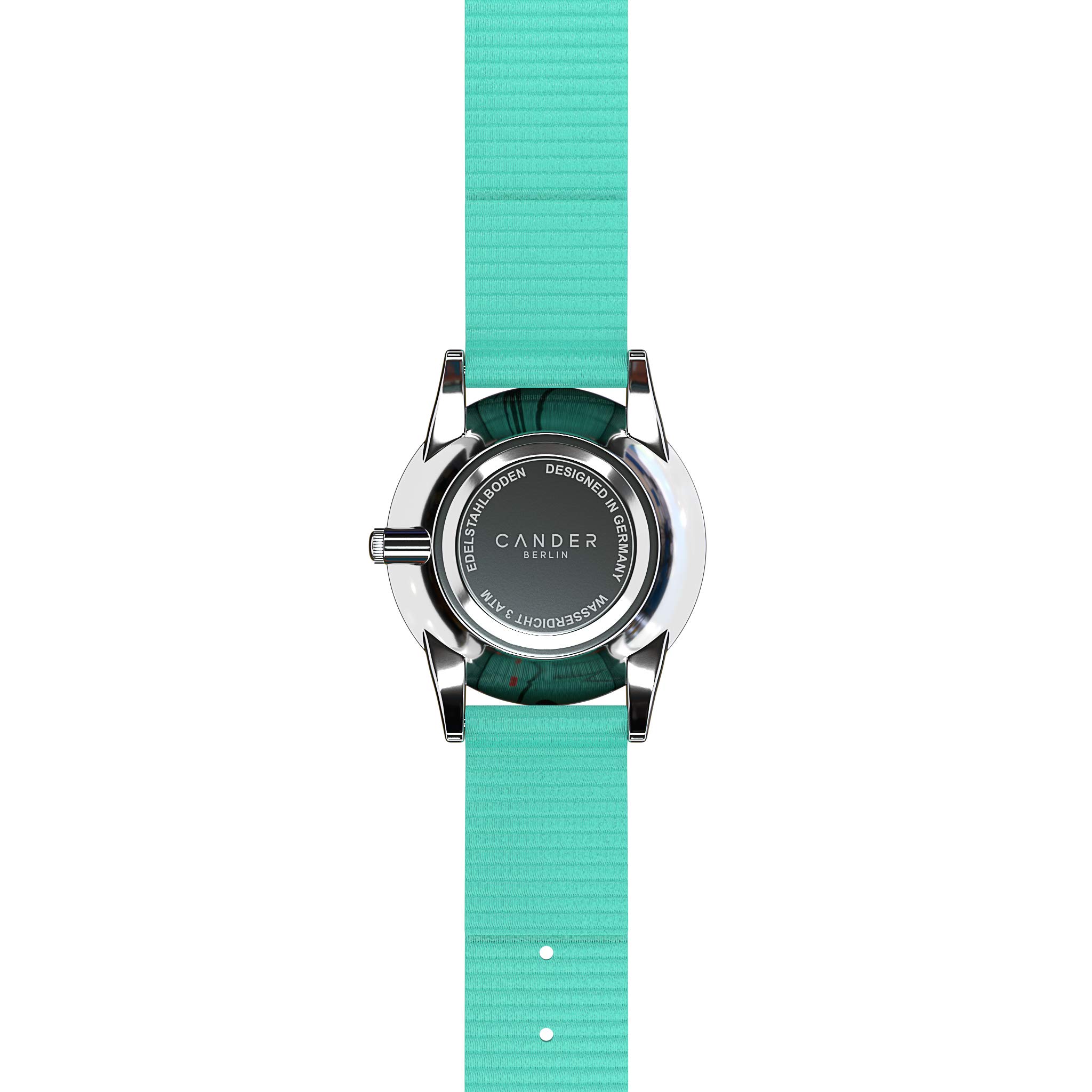 Cander Berlin MNA 1230 T Kinderarmbanduhr Kinderuhr Armbanduhr Jungen Mädchen Uhr Lernzifferblatt Tiere türkis bunt
