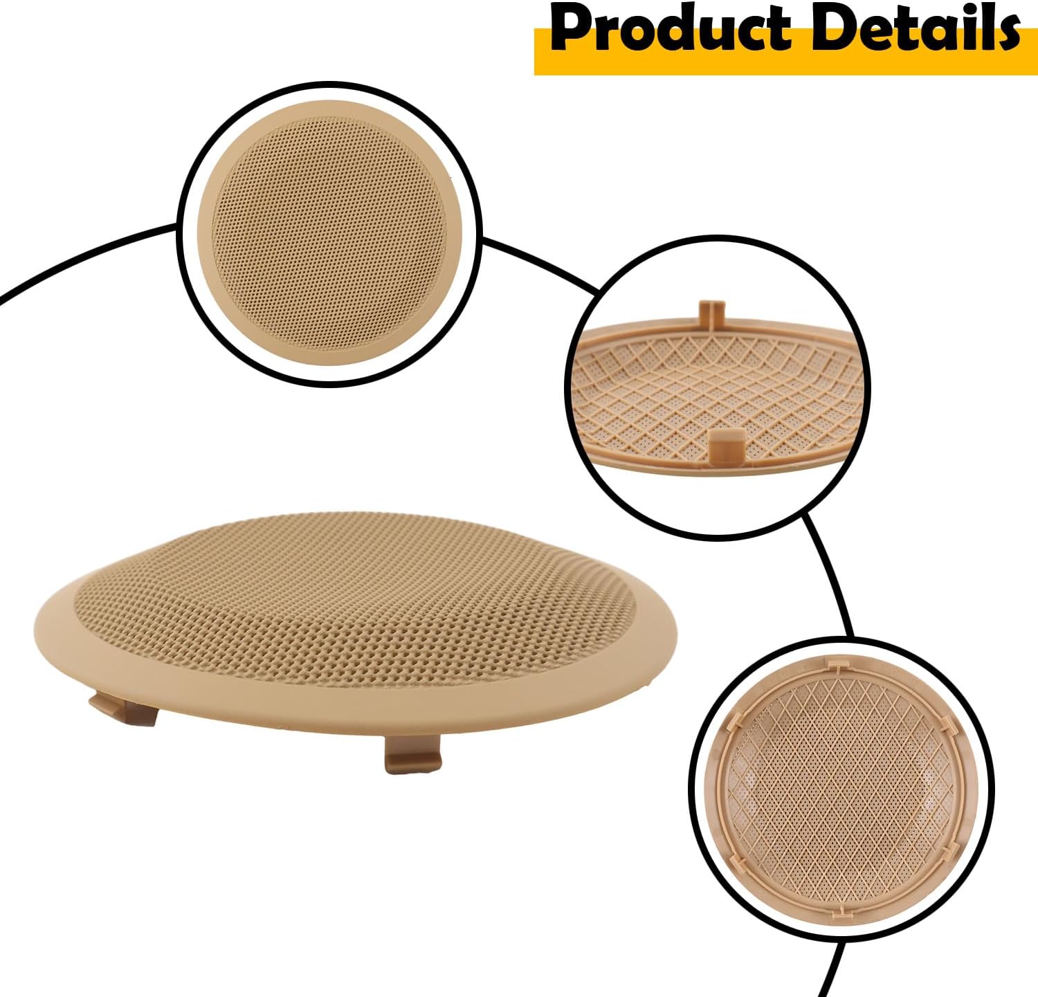 51417144563 7144563 Door Panel Loudspeaker Grille Trim Cover Compatible with BMW 3 Series E90 E91 E92 E93 2006-2012 & X1 E84 2013-2015, Beige