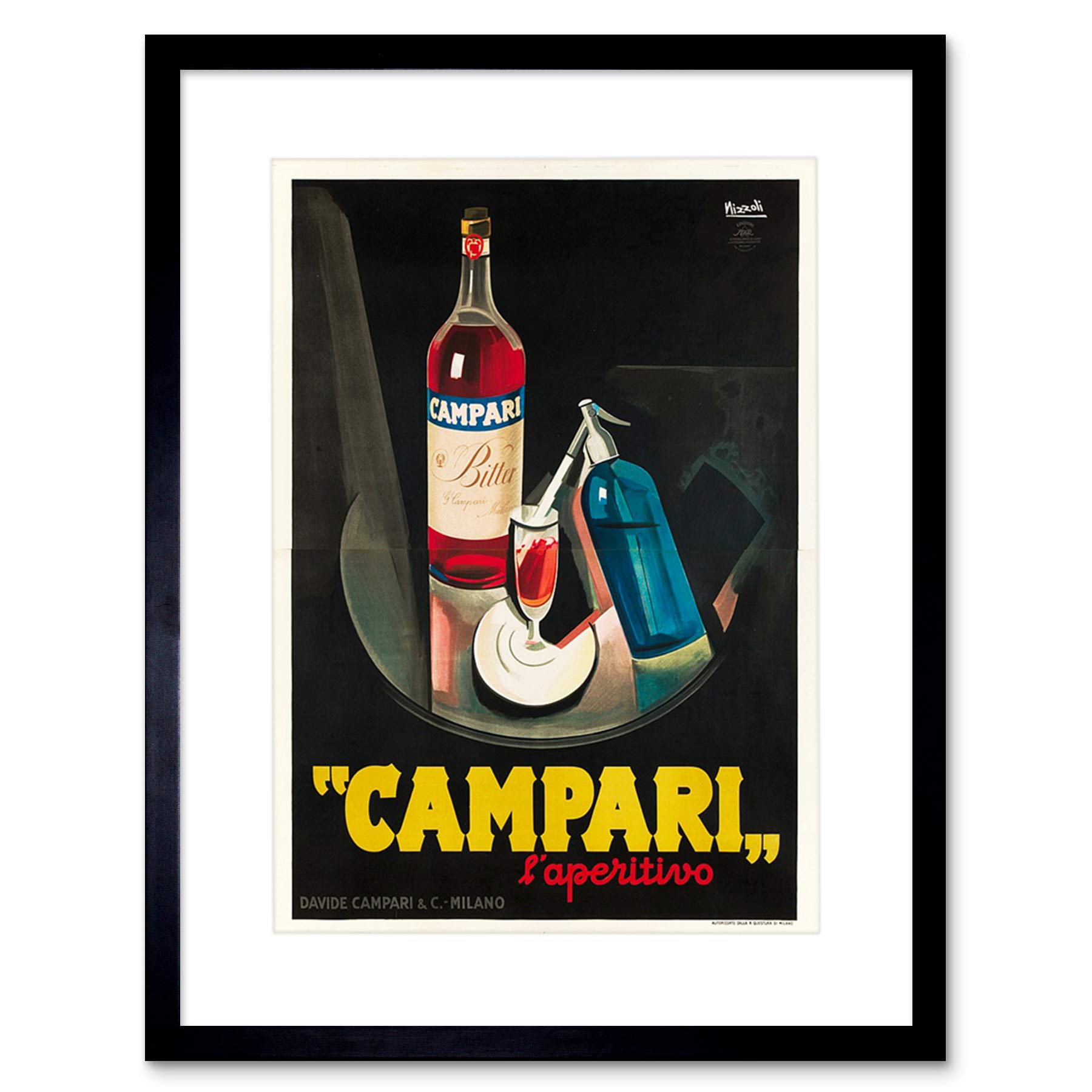Campari Aperitif 1926 Home Deco Black Framed Art Print Picture B12X6953