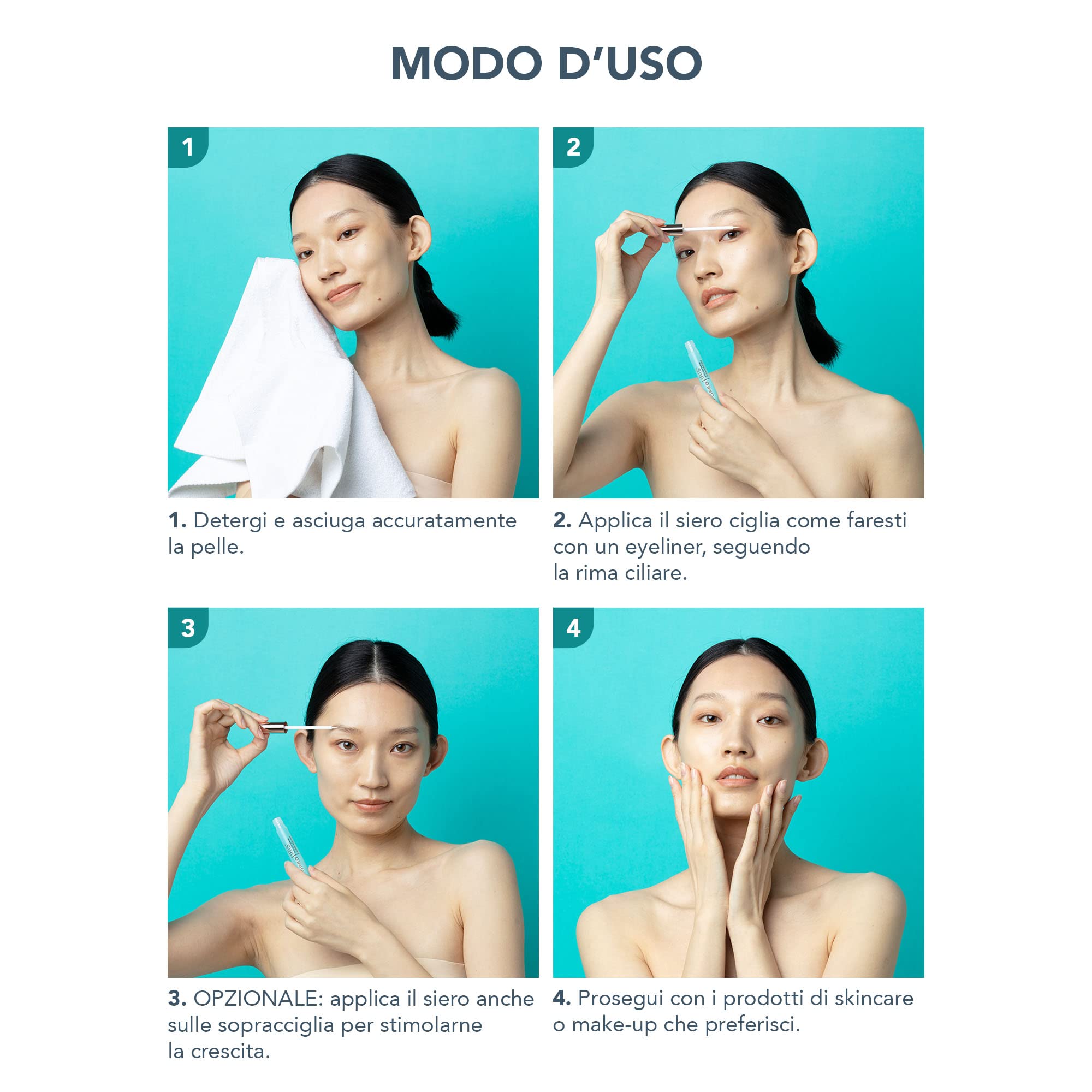 IRIS Siero ciglia - Siero ciglia allungante - Volume, Forza e Protezione - Lash Serum Concentrato - Fitocheratina, Arginina e Acido Ialuronico - Siero Ciglia e Sopracciglia
