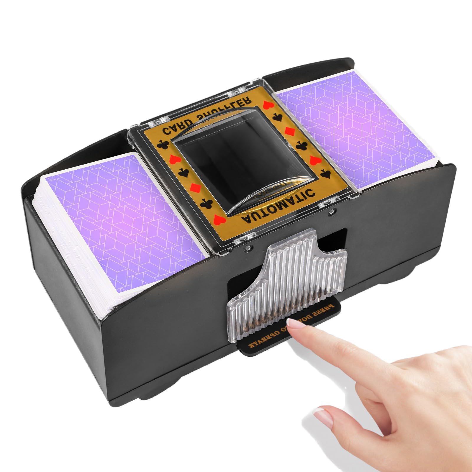 Buy Automatic Card Shuffler 2/1/4/6 Deck,BatteryOperated Electric UNO
