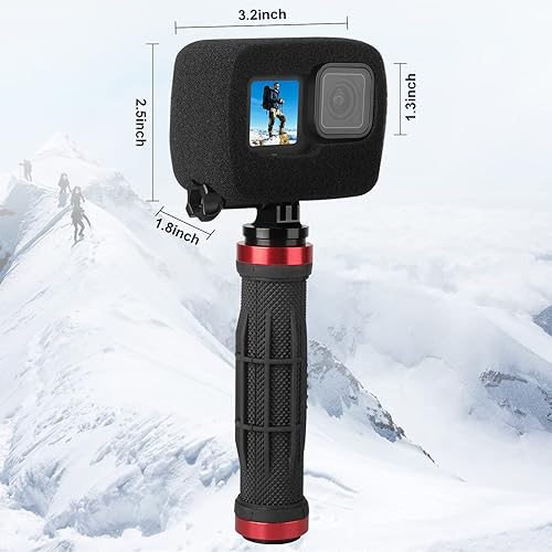 Miniatura 7 de Paquete de 2 fundas de Windslayer compatibles con Gopro Hero 10 Hero 9 Hero 11 Windparabrisas, carcasa de espuma para reducción de ruido, Negro