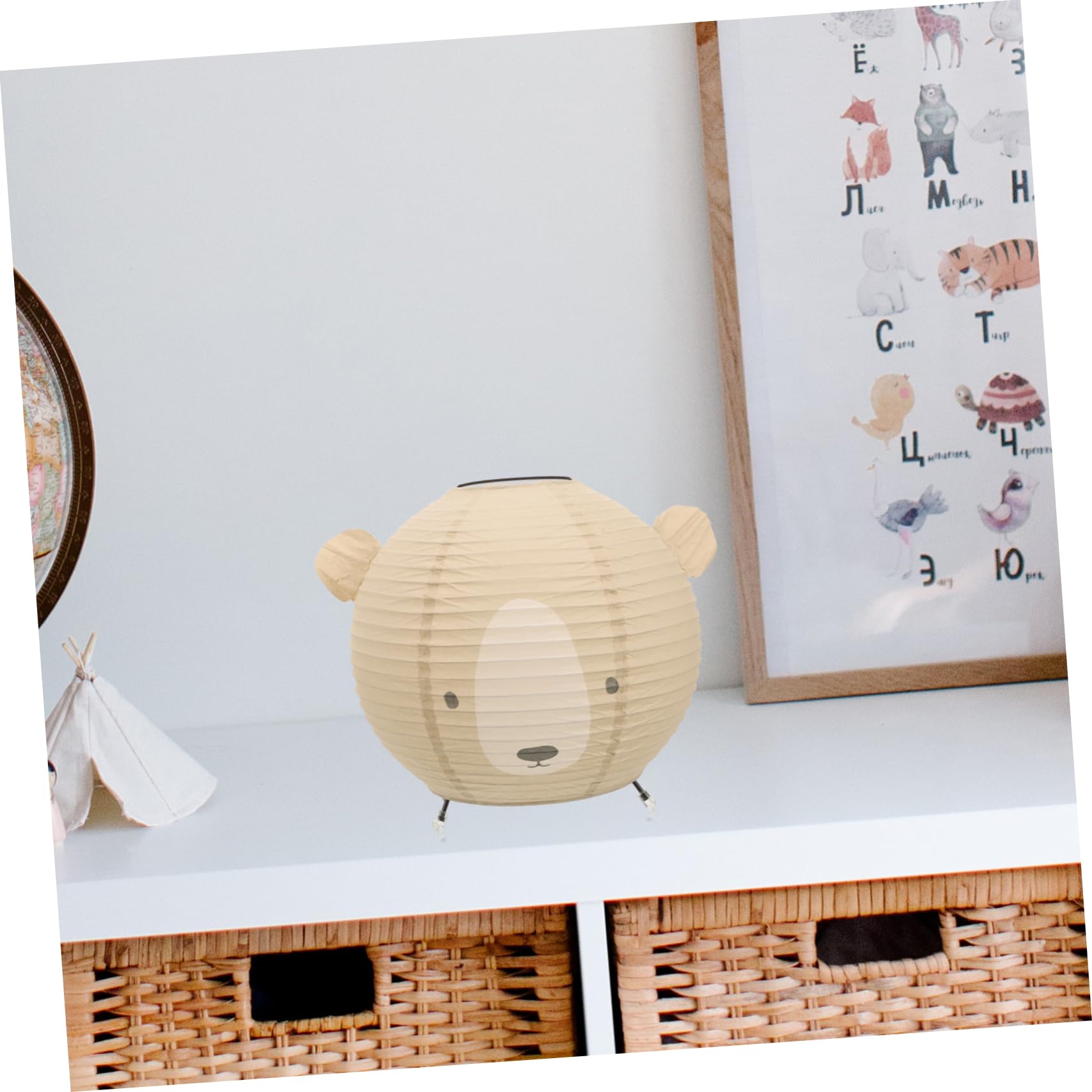 Paralume Carta di Riso Beige, Lampada Sospesa Decorativa