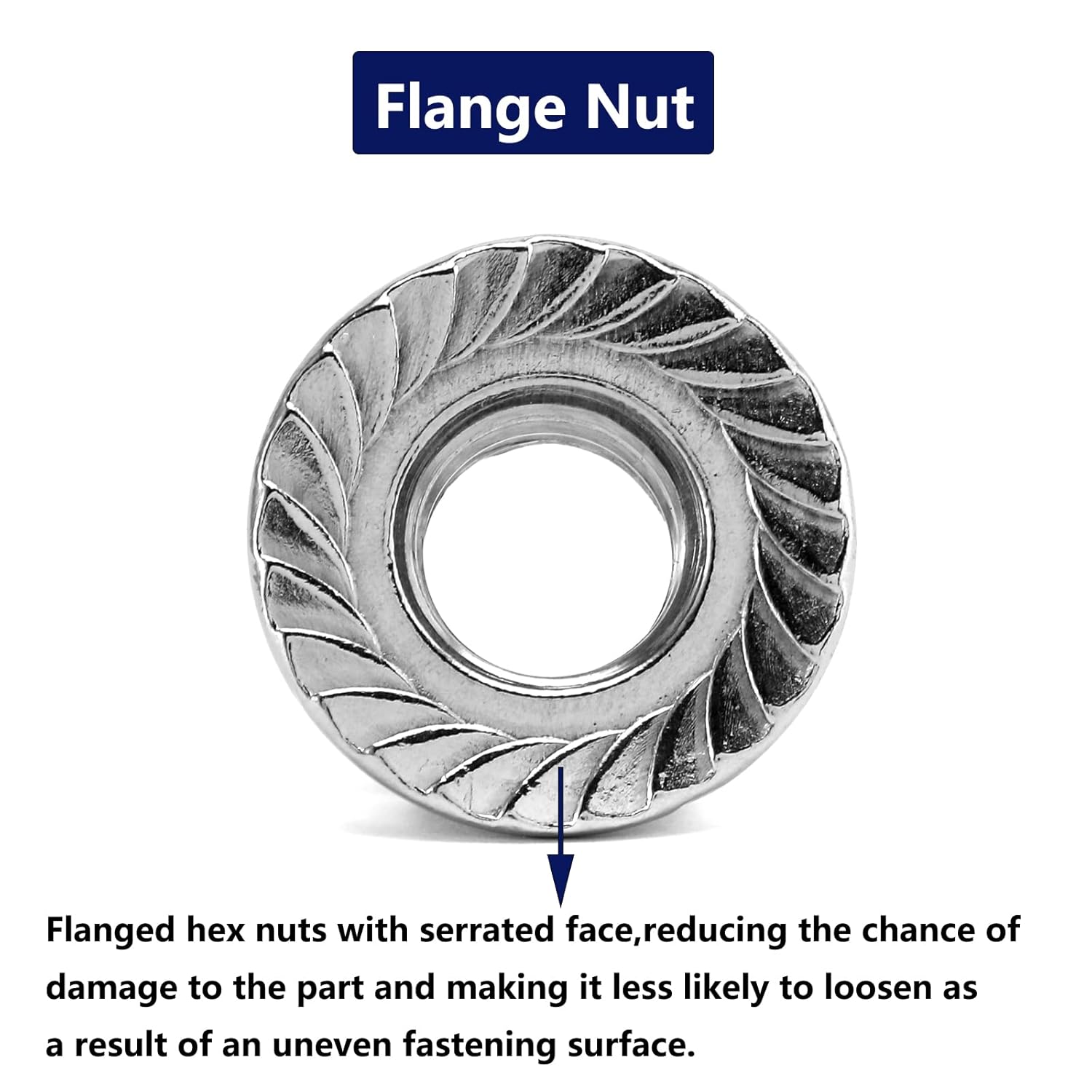 M8-1.25 Hex Flange Nut 10mm Hex 13mm O.D