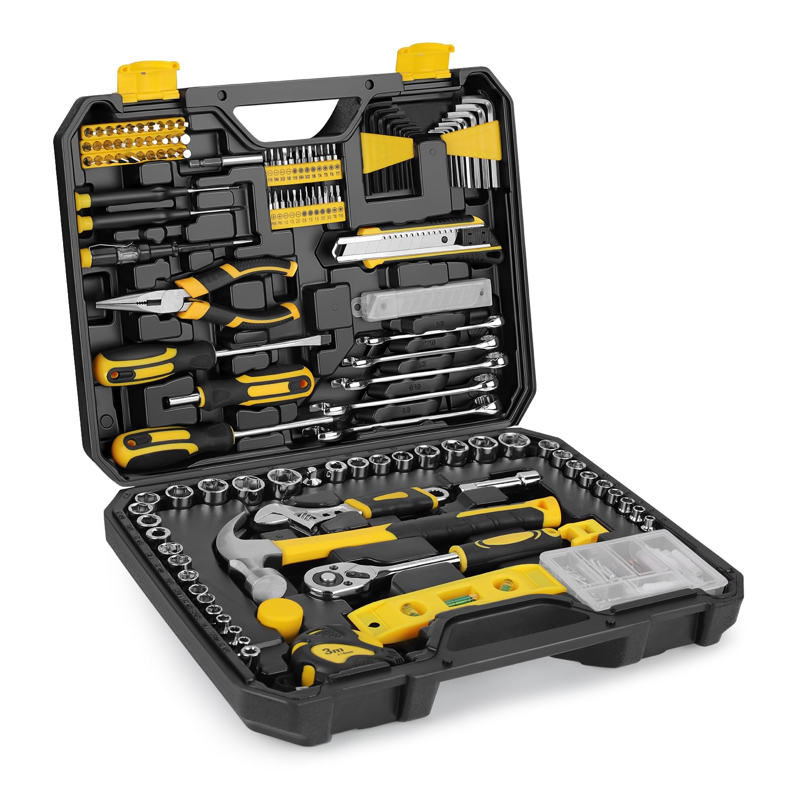 Thatool 248-Piece Tool Set - General Household Hand Tool Kit with Plastic Toolbox Storage Case for Men, Home Repair, DIY Projects