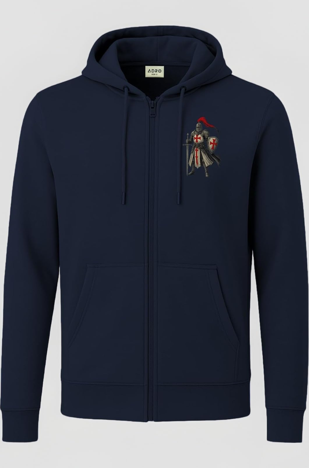 Men’s Regular Fit Zip-Up Hoodie for Man | 320 GSM Cotton Poly Fleece Zipper Sweatshirt with Soft Fabric & Printed Hoodies