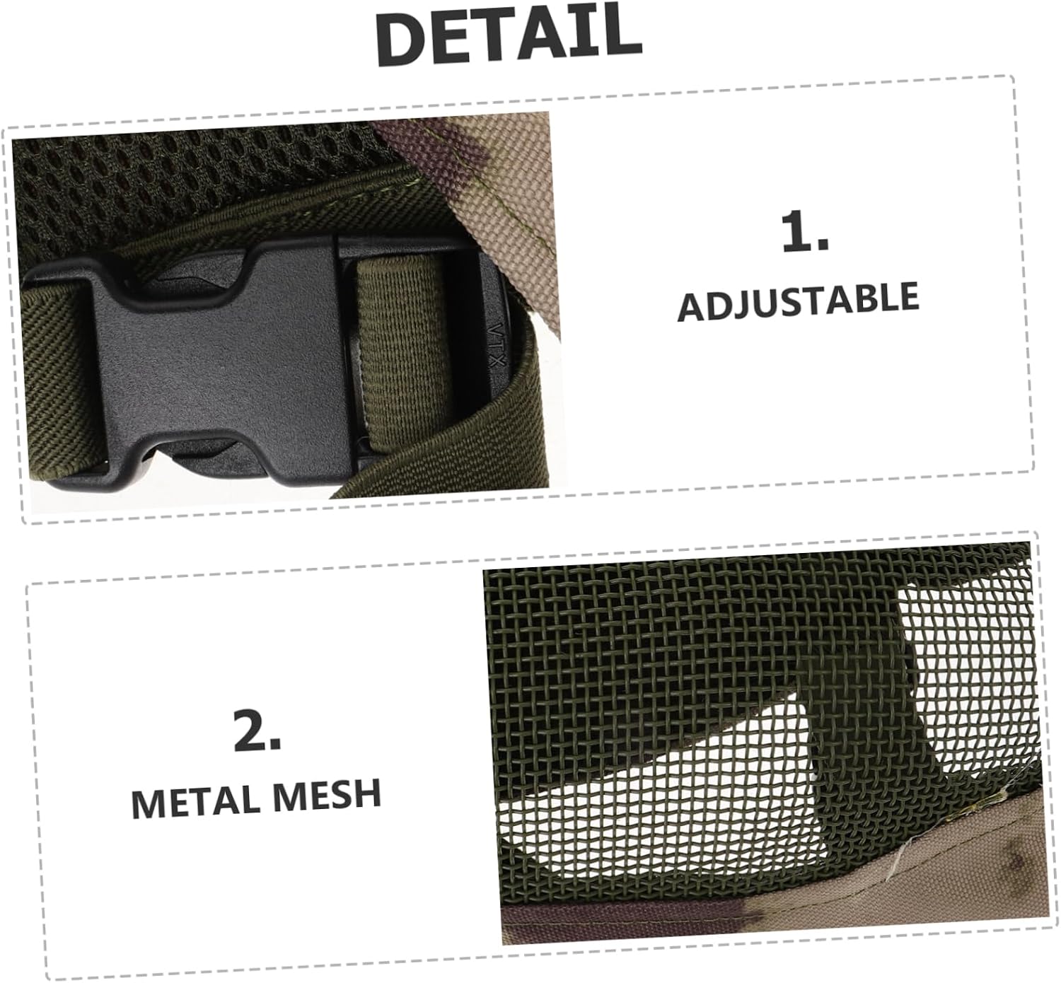 Mikinona Breathable Outdoor Full Face Mask Steel Mesh Protective Face Guard for Fencing and Riot Control with Adjustable Straps Ergonomic Comfortable Training and High