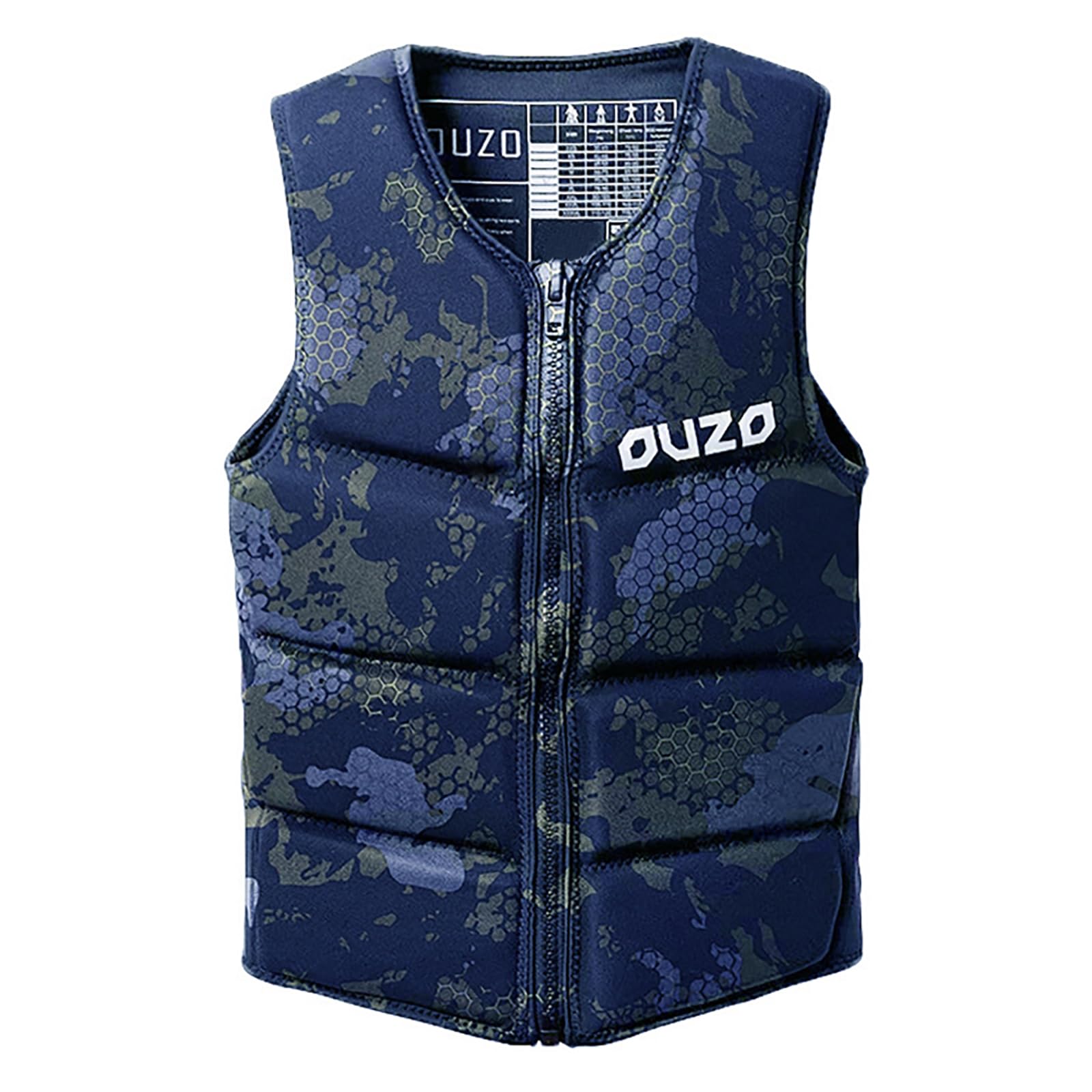 Gilet d'Impact Homme Néoprène Wakesurf Skimboard Sports Nautiques