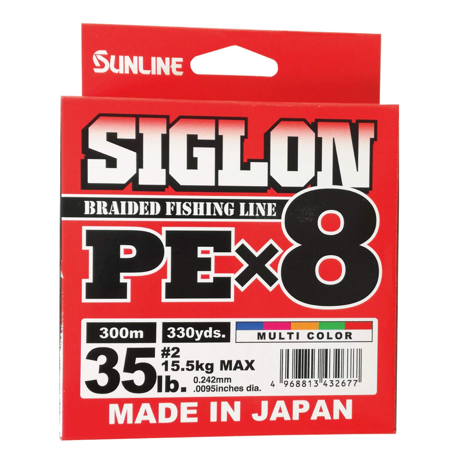 SUNLINE Line Sigron PEx8, 984.1 ft (300 m), 5 Colors, No. 2, 35LB J