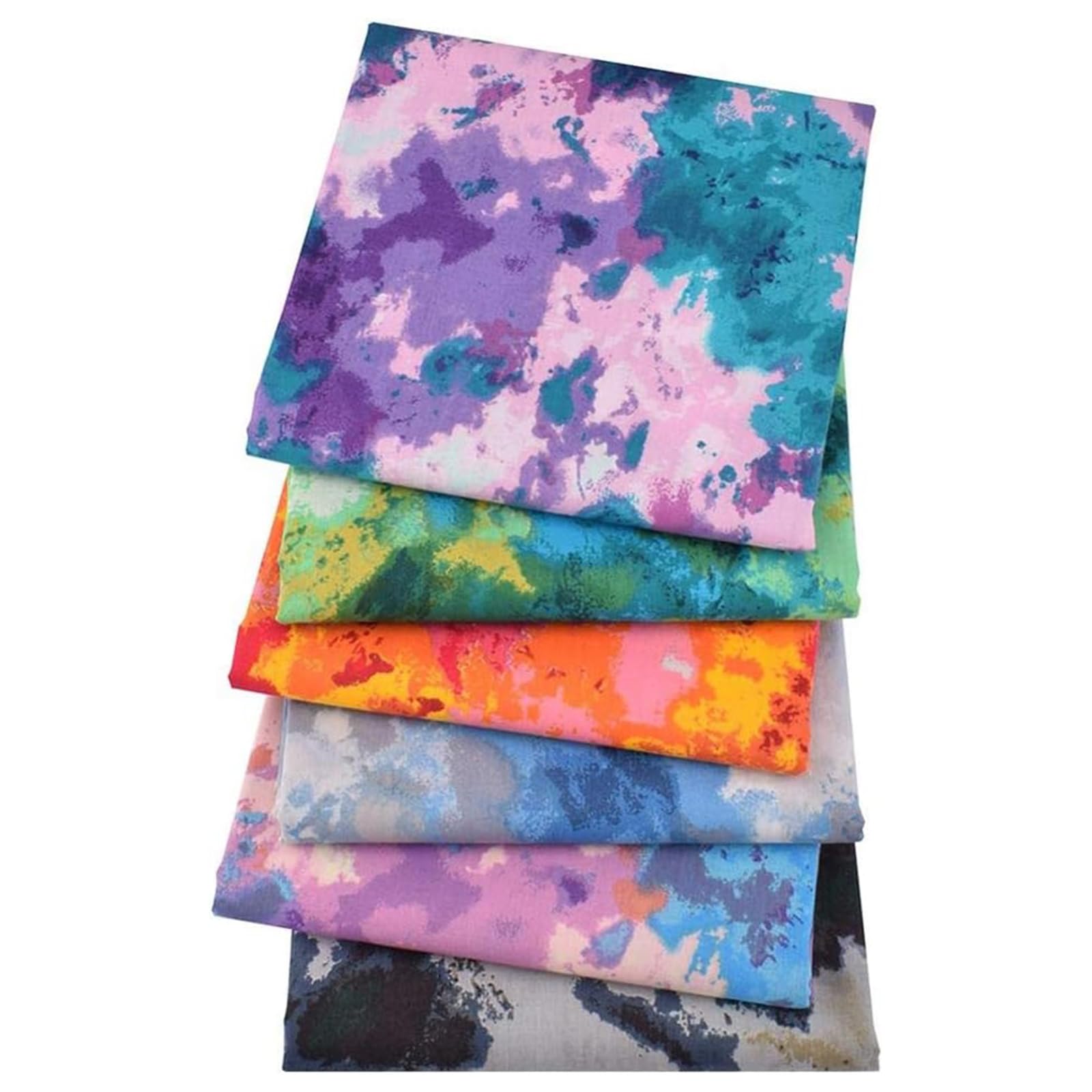 EXGOING 6 Pcs Batik Pattern Fat Quarters (50x50cm / 20"x20") - Premium 100% Cotton Pre-Washed Fabric Squares for Sewing,Quilting,DIY Patchworkand Home Décor