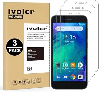 VGUARD [3 Unidades] Protector de Pantalla para Xiaomi Redmi Go, Cristal Vidrio Templado Premium para Xiaomi Redmi Go