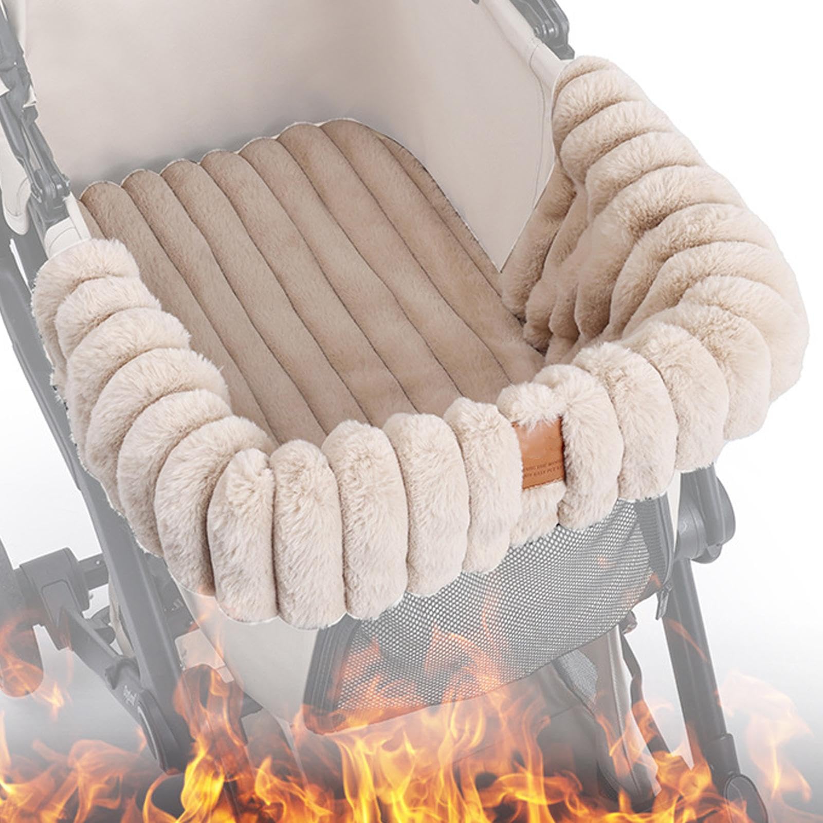 Cuscino per Passeggino per Cani Tappetino In Peluche Lavabile E Caldo | Cuscino Per Seggiolino Per Animali Domestici Con Fibbia Magnetica Per in Casa e all'aperto, Viaggi, per Gatti e Cuccioli